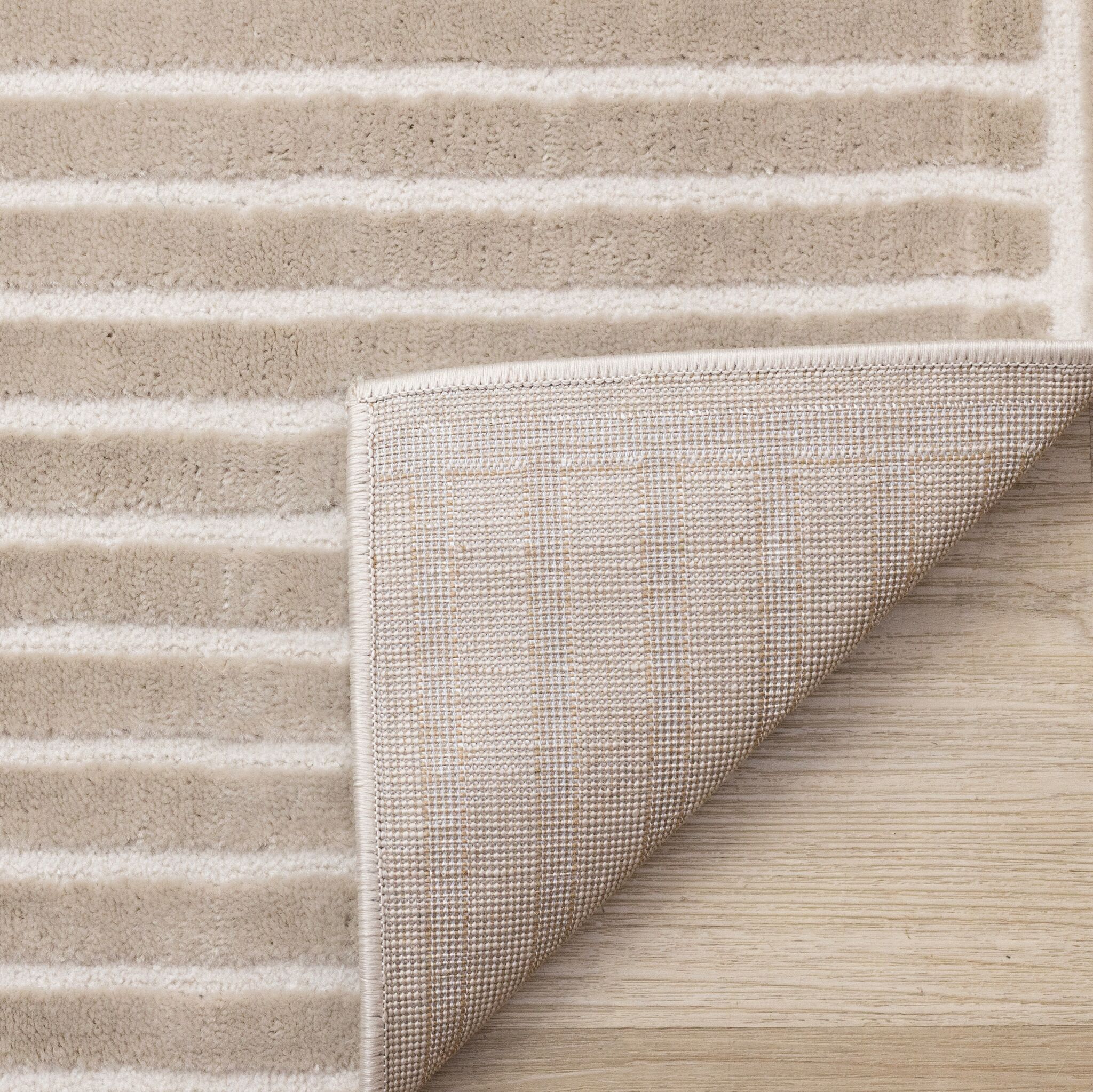 Sculpted Dunes 6'7" x 9'6" Modern Geometric Arches Pattern Area Rug - Cream, Beige - Image 8