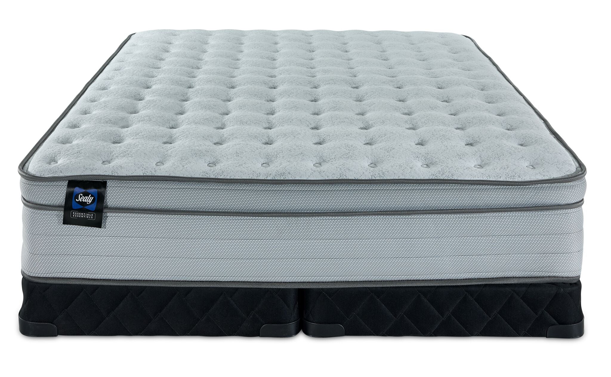 Sealy® Essentials Remy II Firm Eurotop Queen Mattress and Low-Profile Split Boxspring - Image 2