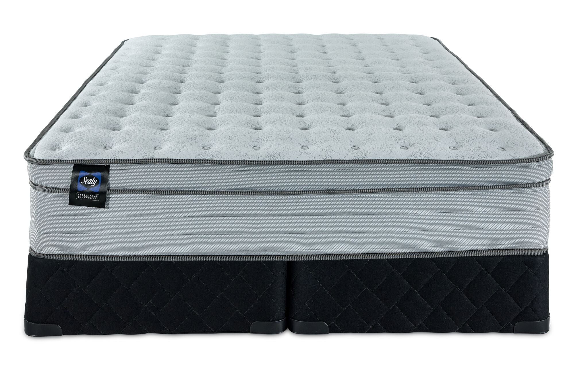 Sealy® Essentials Remy II Firm Eurotop Queen Mattress and Split Boxspring - Image 2