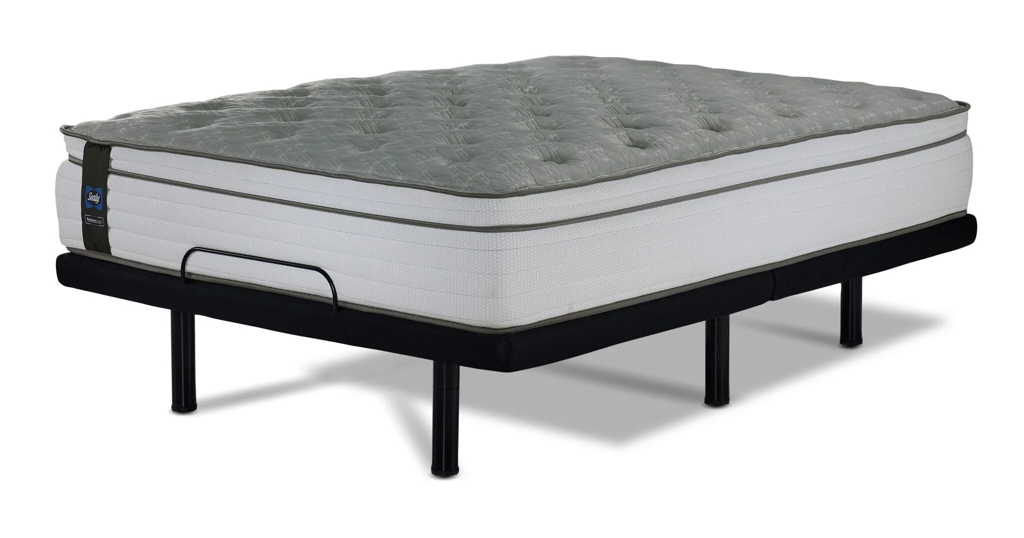 Sealy Posturepedic® Correct Comfort 5 Medium Eurotop King Mattress and L2 Motion Pro Adjustable Base - Image 2
