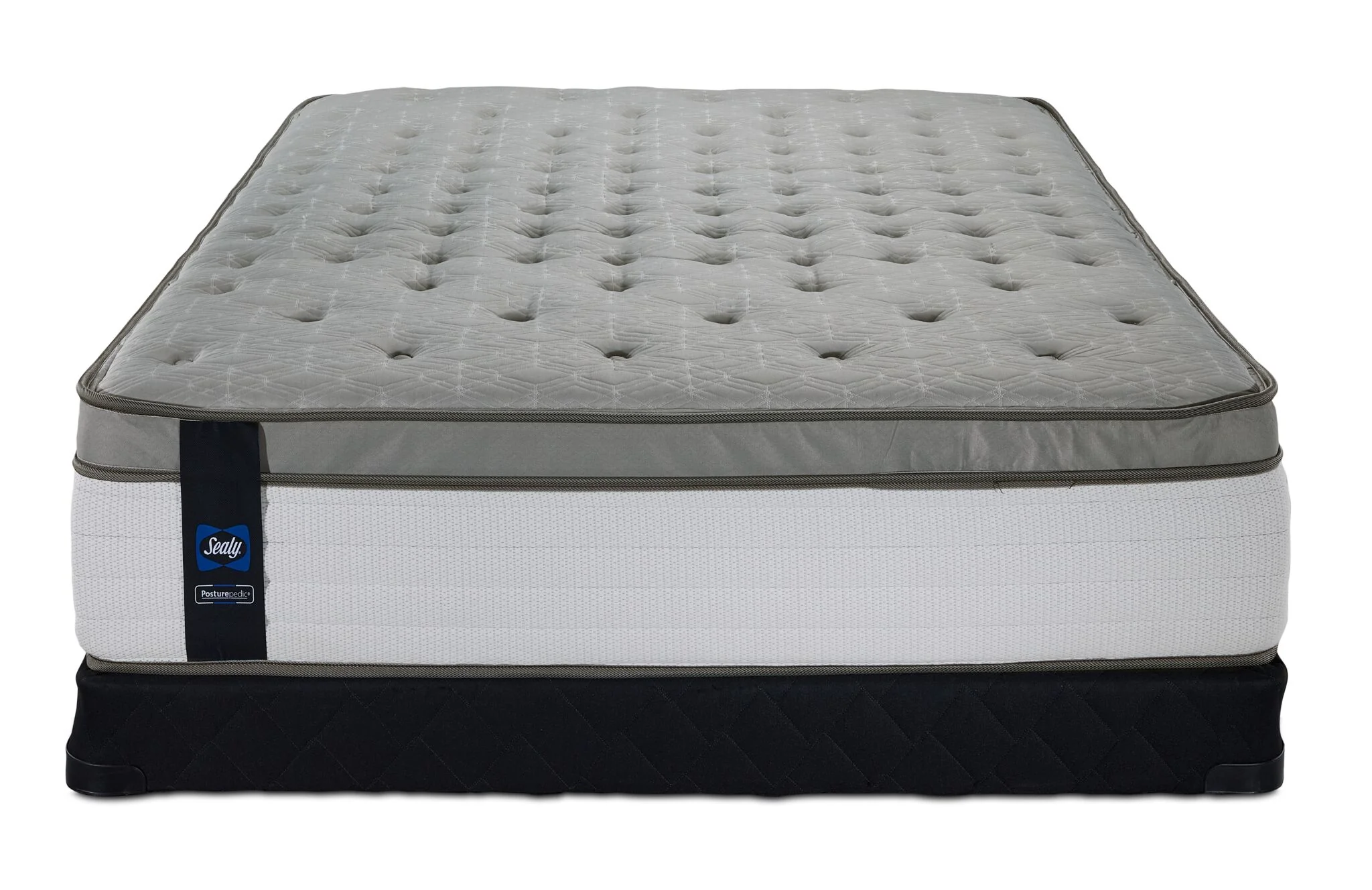 Sealy Posturepedic® Correct Comfort 6 Firm Eurotop Full Mattress and Low Profile Boxspring Set - Image 2