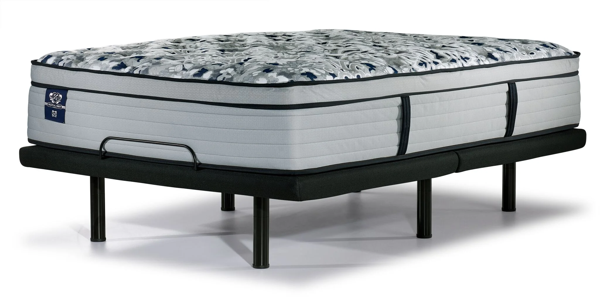 Sealy Posturepedic® Palatial Crest® Kamden II Firm Eurotop Queen Mattress and L2 Motion Pro Adjustable Base - Image 2