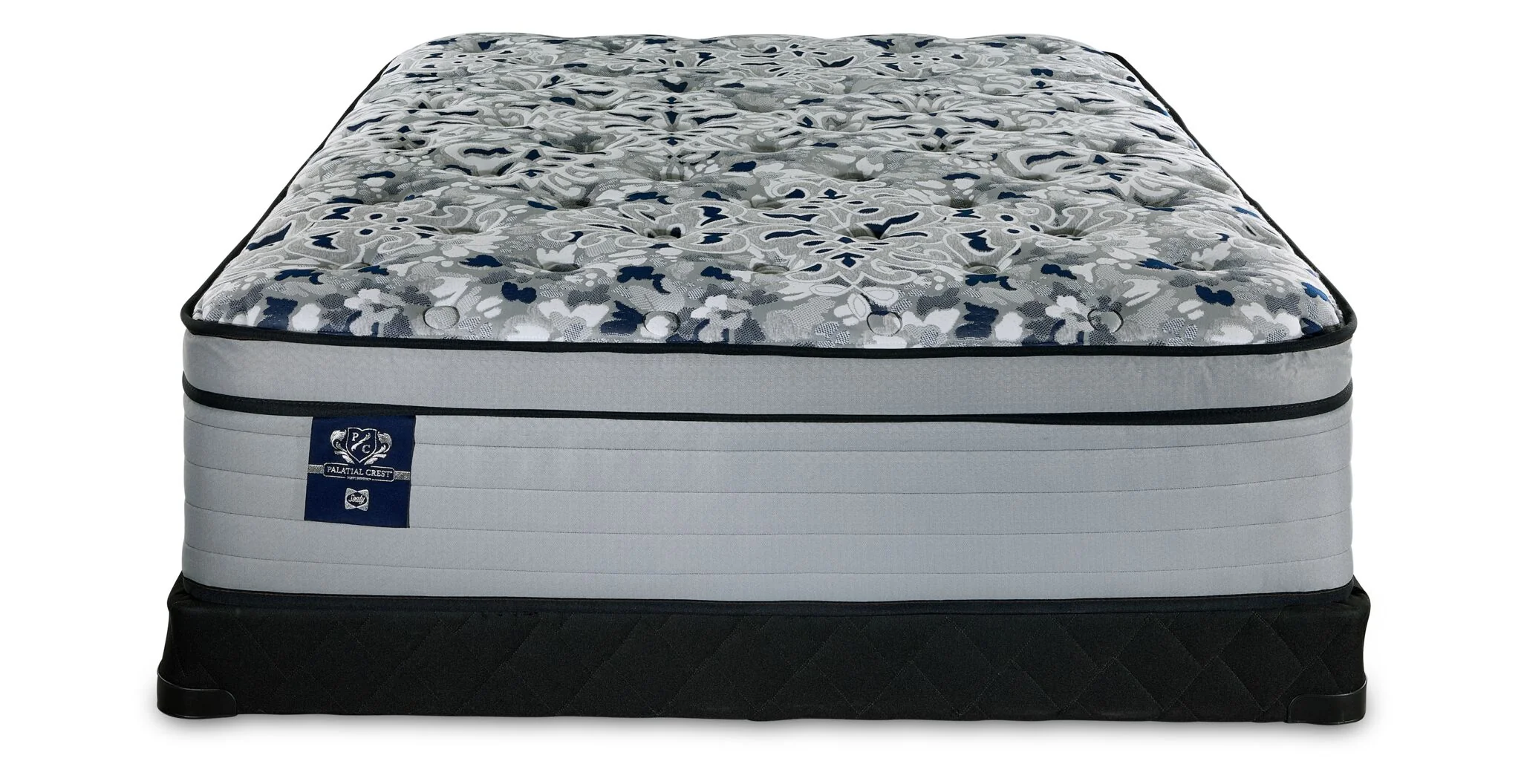 Sealy Posturepedic® Palatial Crest® Tenley II Medium Eurotop Queen Mattress and Low Profile Boxspring Set - Image 2