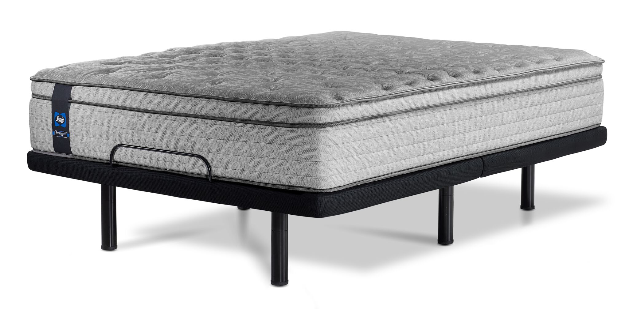 Sealy Posturepedic® Plus Sterling Artemis Euro Top Luxury Firm Full Mattress and L2 Motion Pro Adjustable Base - Image 2