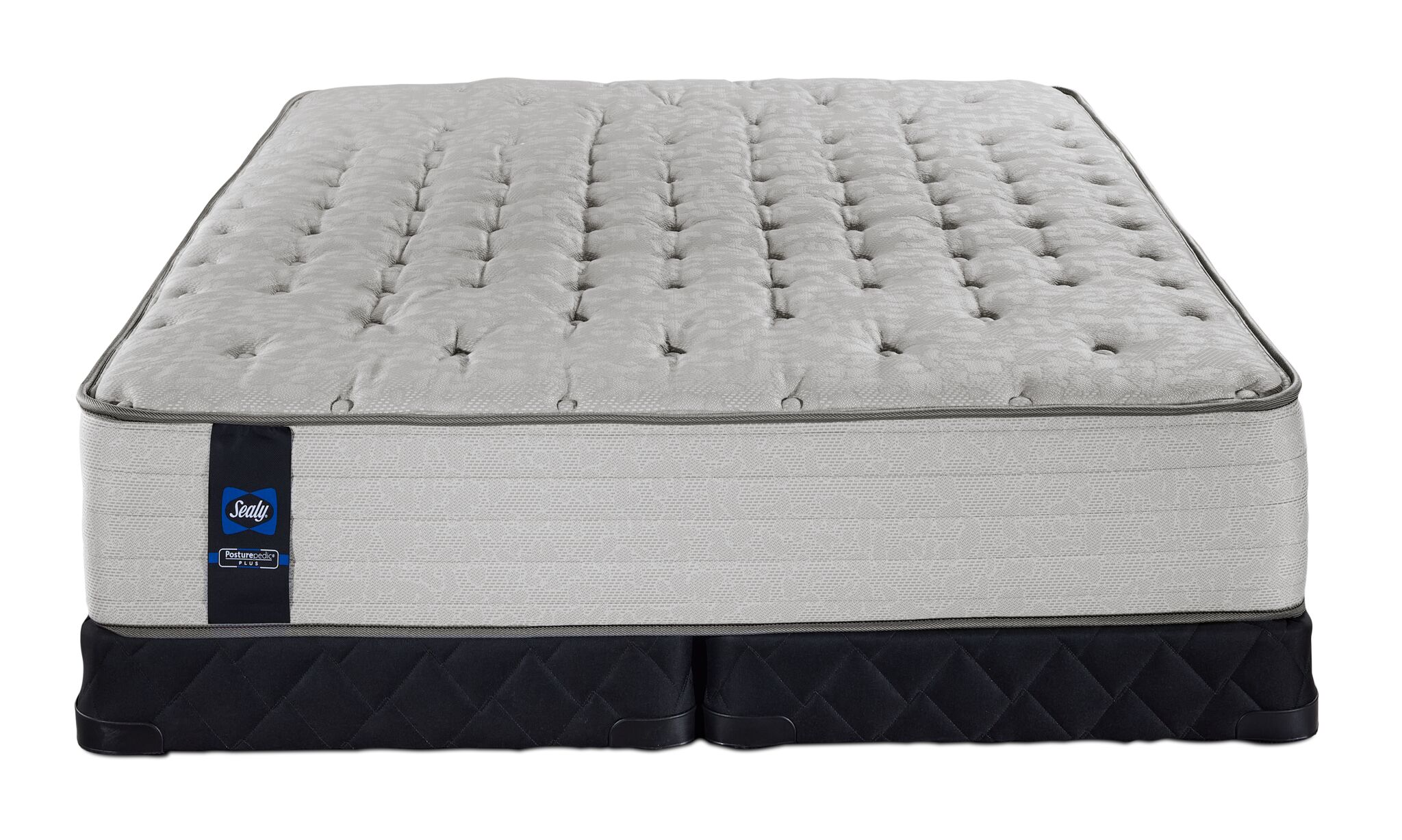 Sealy Posturepedic® Plus Sterling Bowie Tight Top Firm Queen Mattress and Low Profile Split Boxspring Set - Image 2