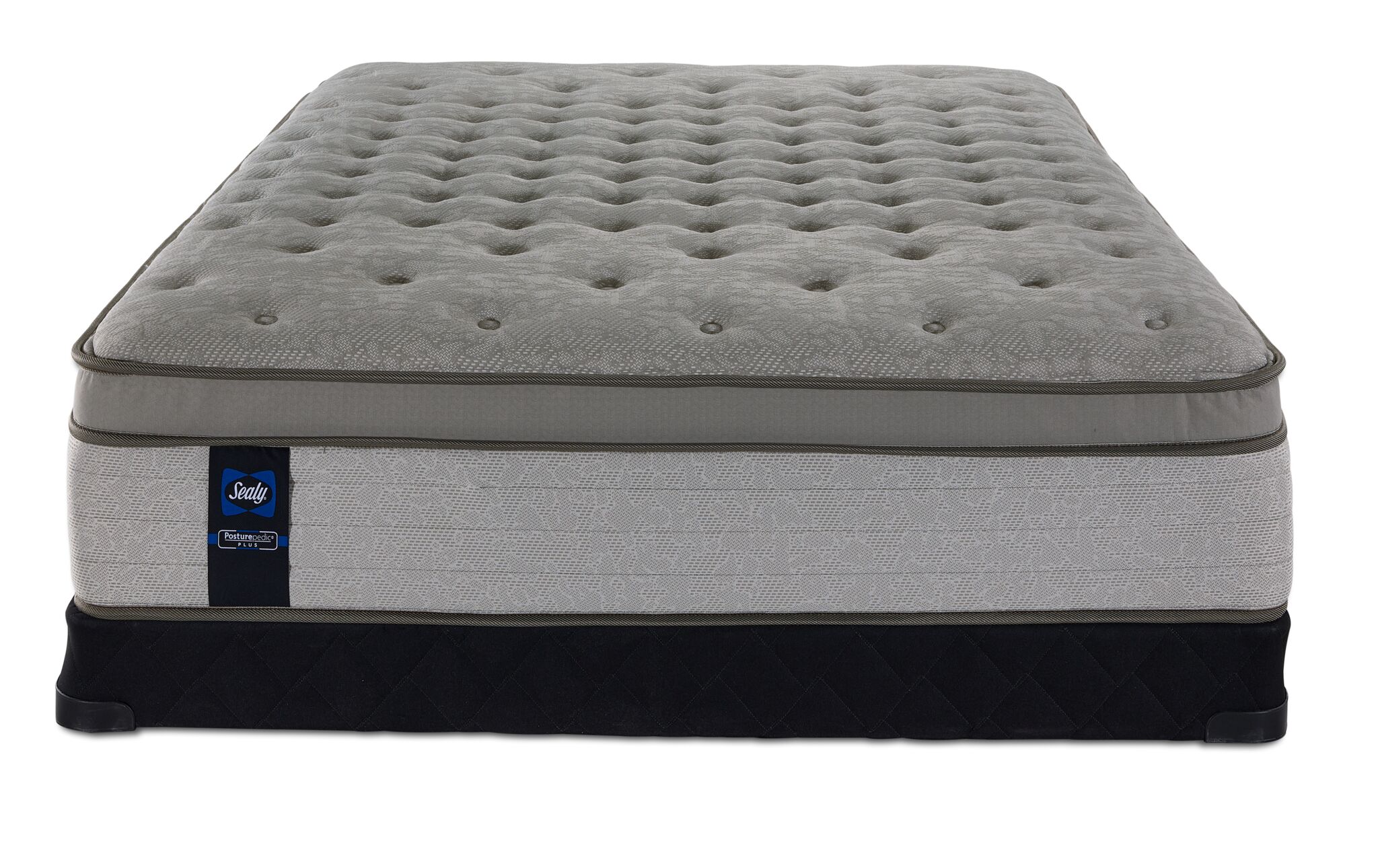 Sealy Posturepedic® Plus Sterling Hera Plush Euro Top Queen Mattress and Low Profile Boxspring Set - Image 2