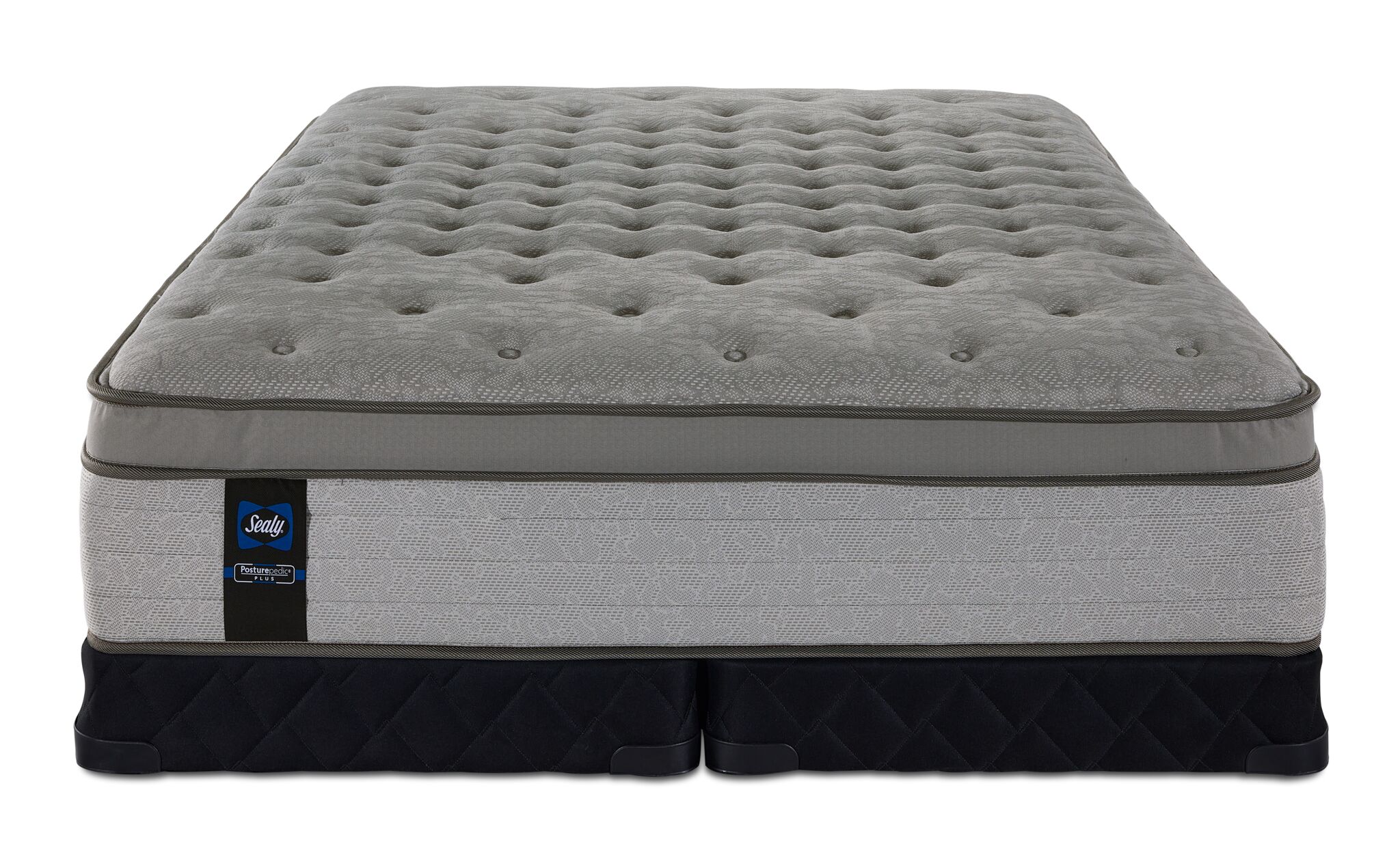 Sealy Posturepedic® Plus Sterling Hera Plush Euro Top Queen Mattress and Low Profile Split Boxspring Set - Image 2