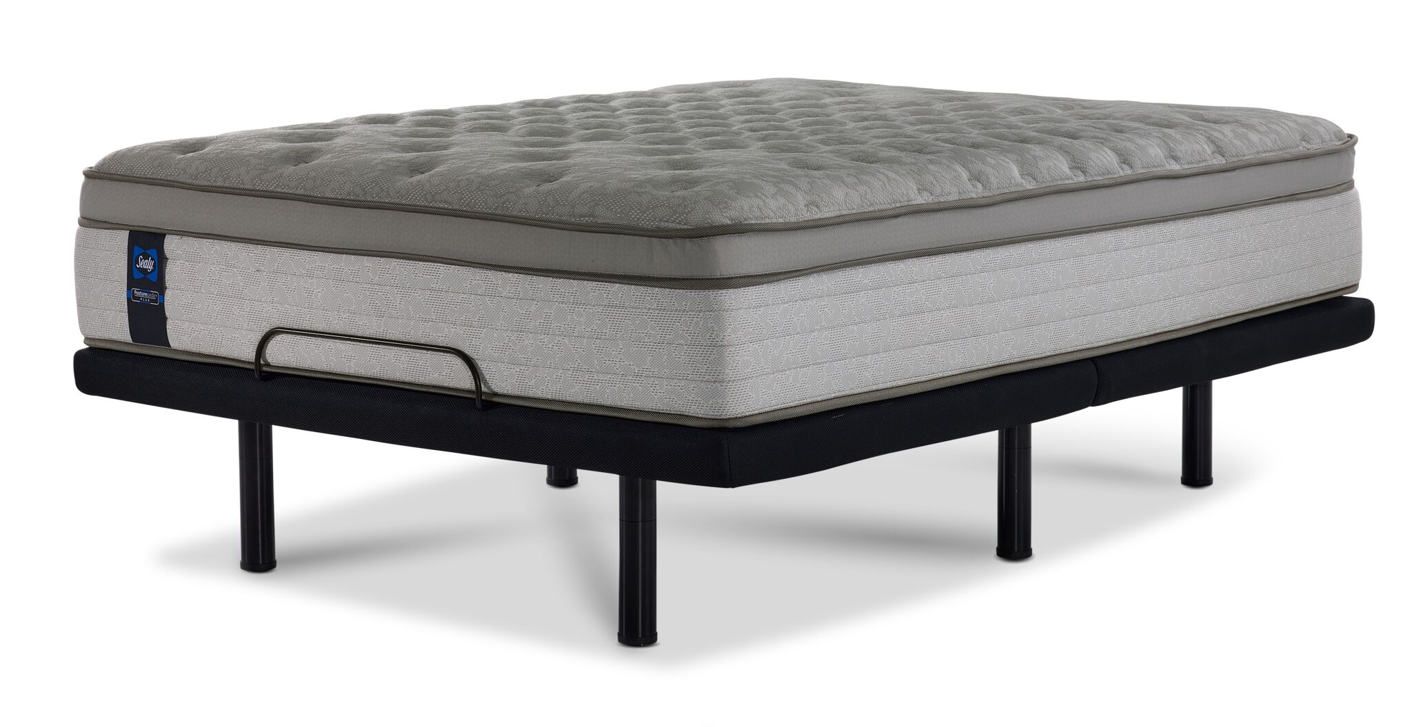 Sealy Posturepedic® Plus Sterling Hera Plush Euro Top Twin XL Mattress and L2 Motion Pro Adjustable Base - Image 2