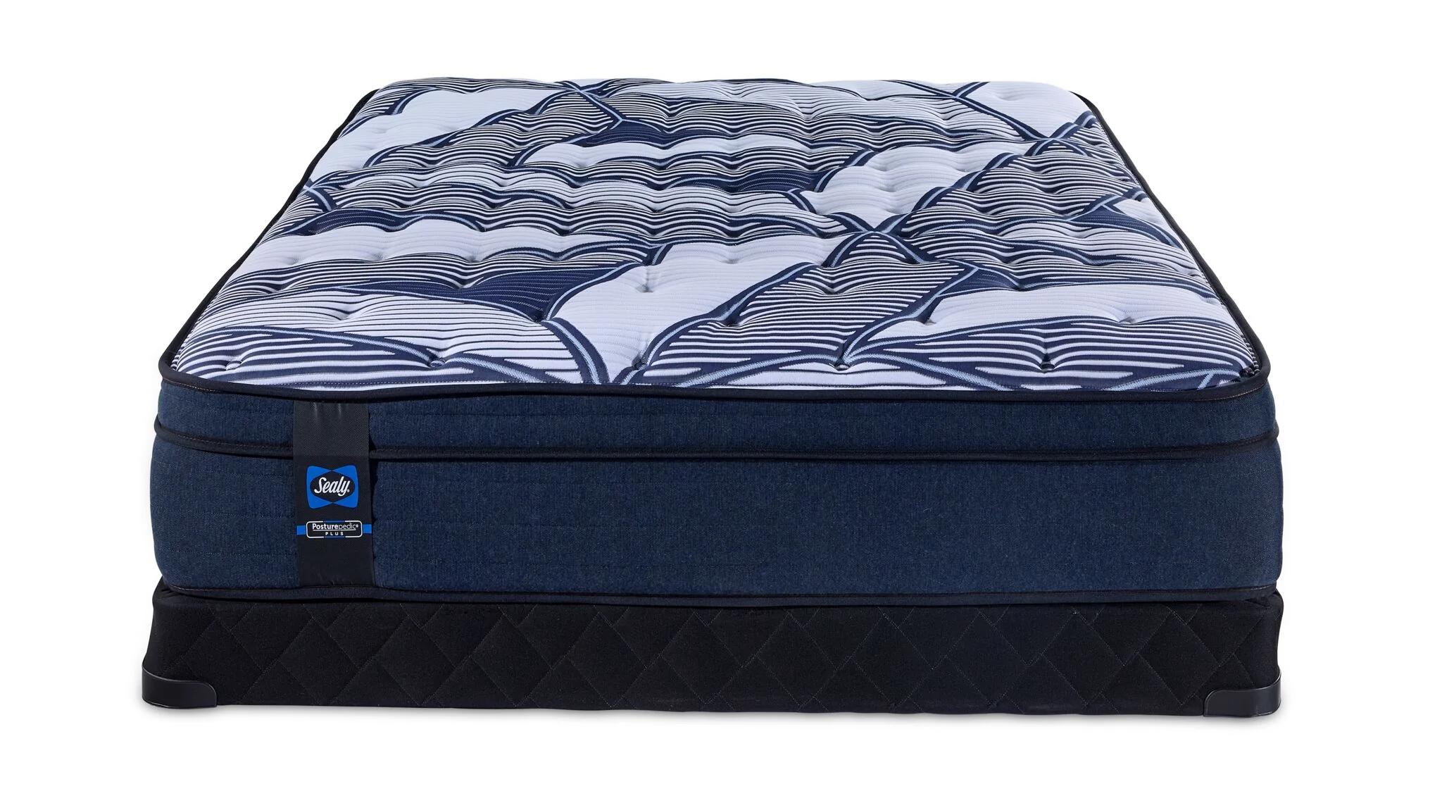 Sealy Posturepedic® Plus Sterling - Hugo II Medium Eurotop King Mattress and Low Profile Split Boxspring Set - Image 2