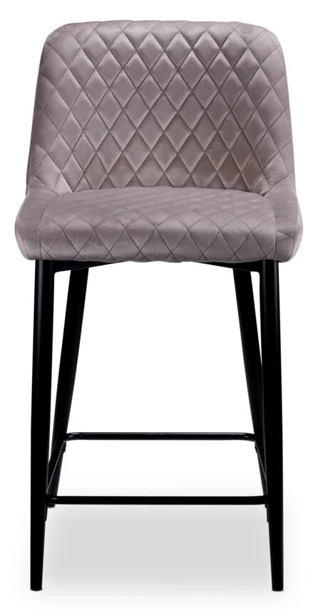 Senna Counter Height Stool - Taupe, Black - Image 2