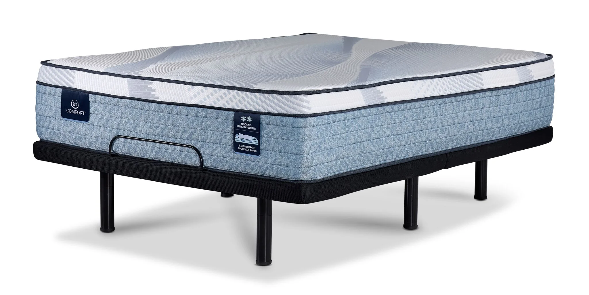 Serta iComfort® AIR 2 Luxury Firm Euro Top 13" Queen Mattress and L2 Motion Pro Adjustable Base - Image 2