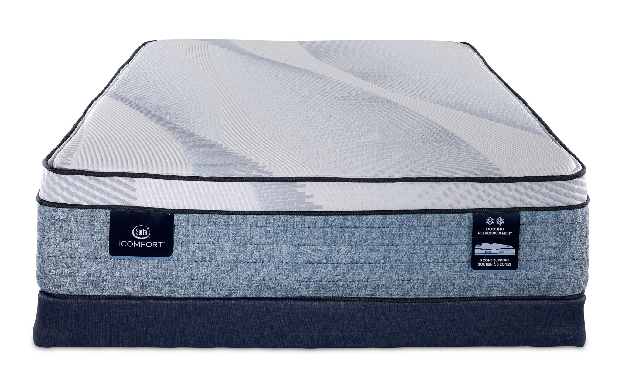 Serta iComfort® AIR 3 Medium Euro Top 13" Full Mattress and Low Profile Boxspring Set - Image 2