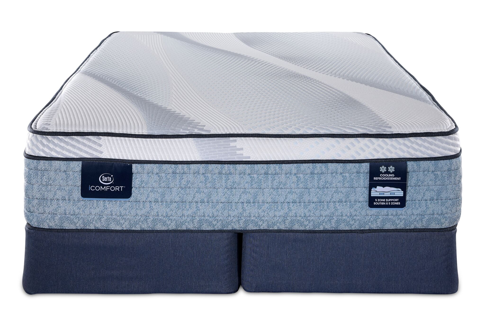 Serta iComfort® AIR 3 Medium Euro Top 13" King Mattress and Split Boxspring Set - Image 2
