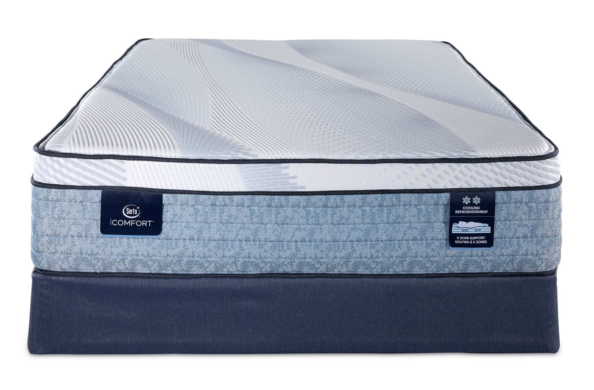Serta iComfort® AIR 3 Medium Euro Top 13" Twin XL Mattress and Boxspring Set - Image 2