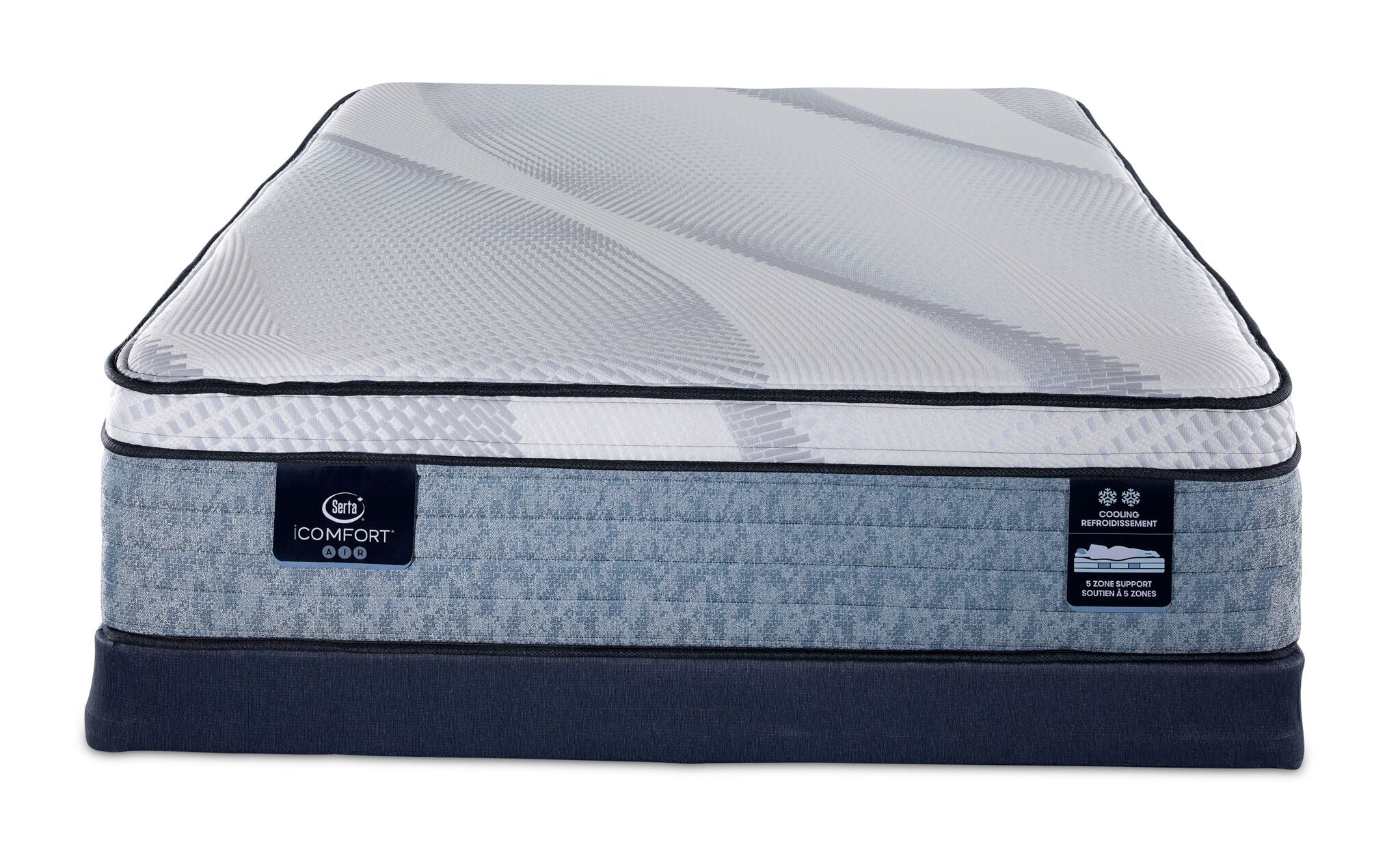 Serta iComfort® AIR 4 Plush Euro Top 14" Full Mattress and Low Profile Boxspring Set - Image 2