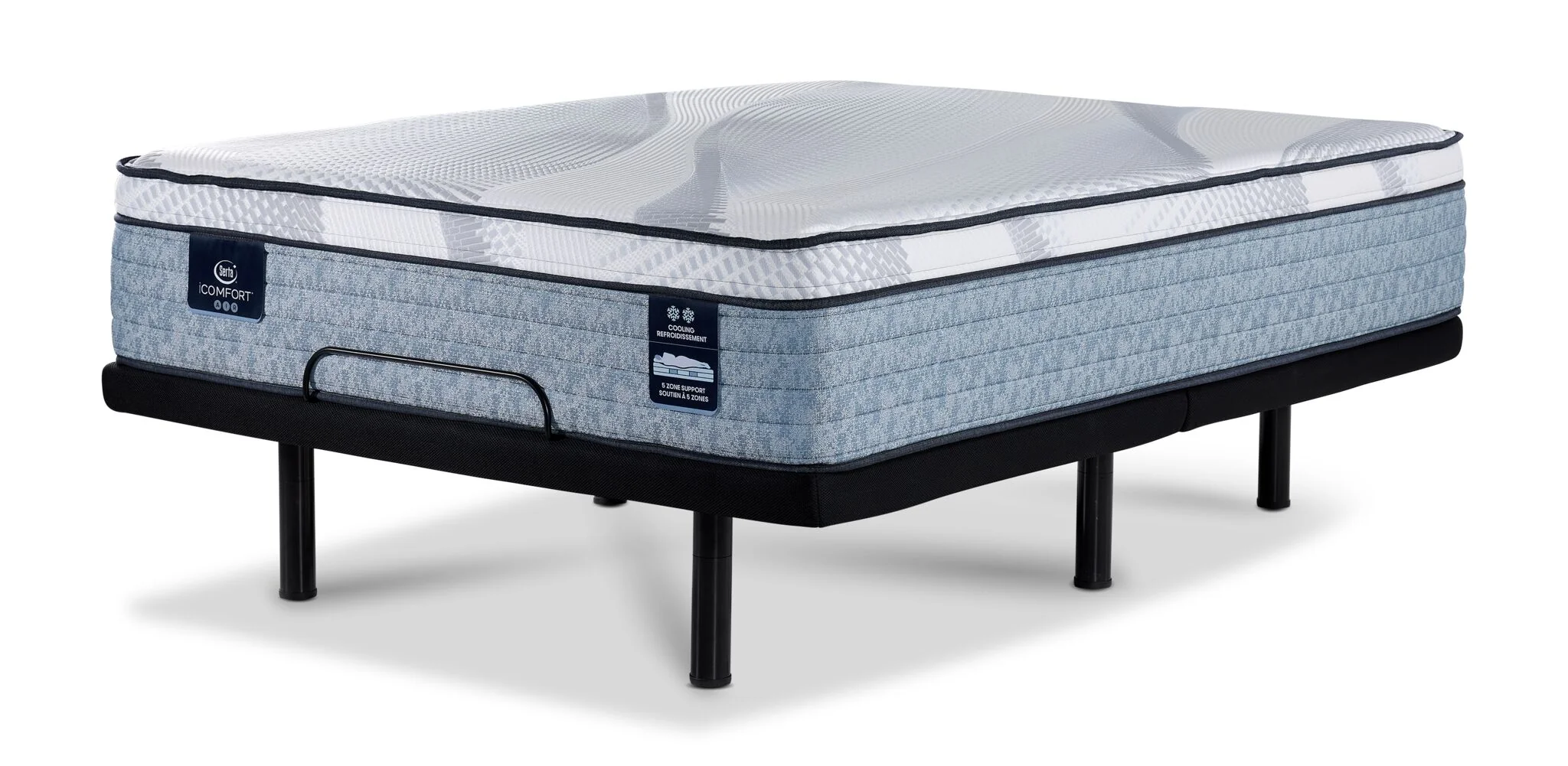 Serta iComfort® AIR 4 Plush Euro Top 14" King Mattress and L2 Motion Pro Adjustable Base - Image 2