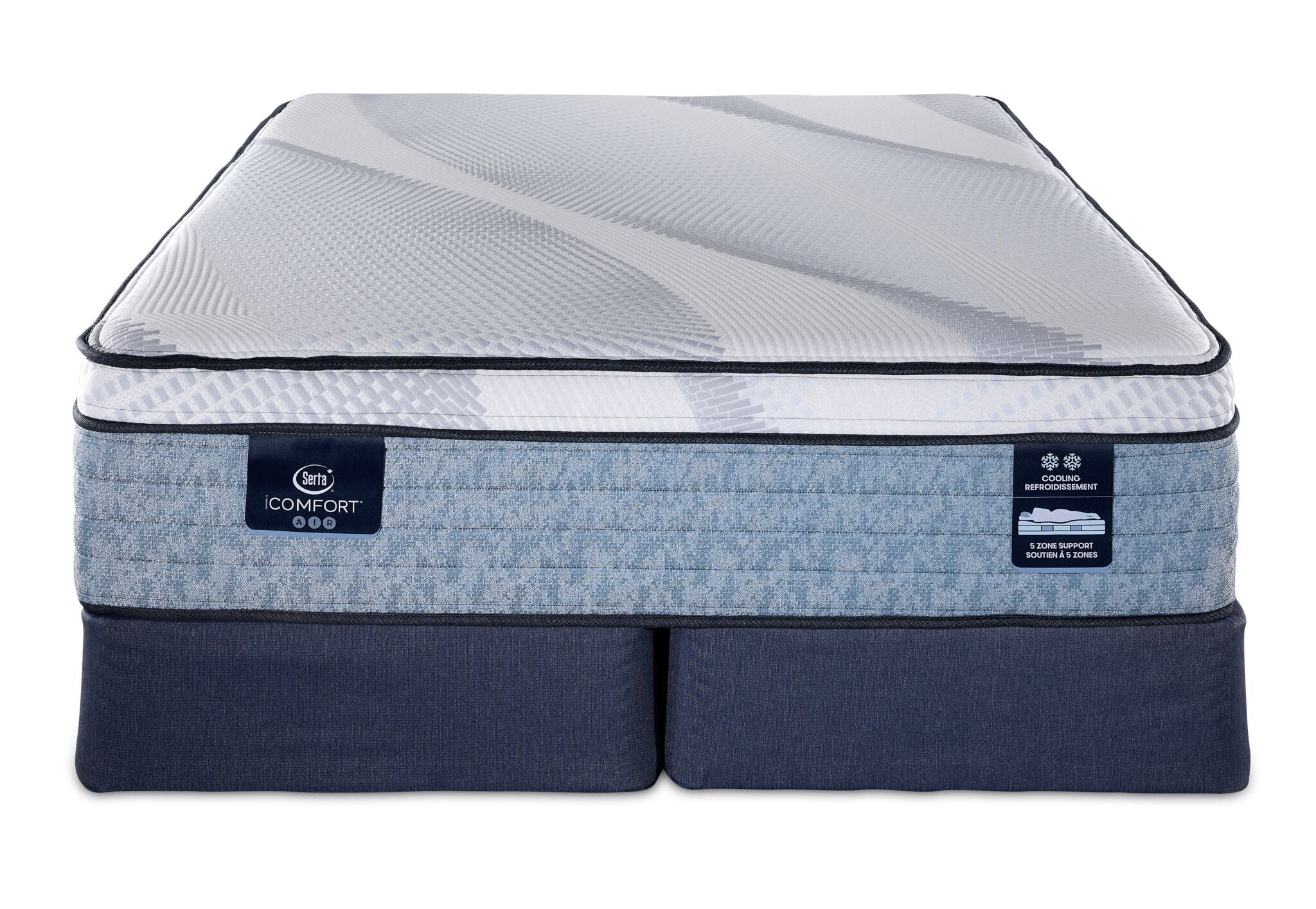 Serta iComfort® AIR 4 Plush Euro Top 14" King Mattress and Split Boxspring Set - Image 2