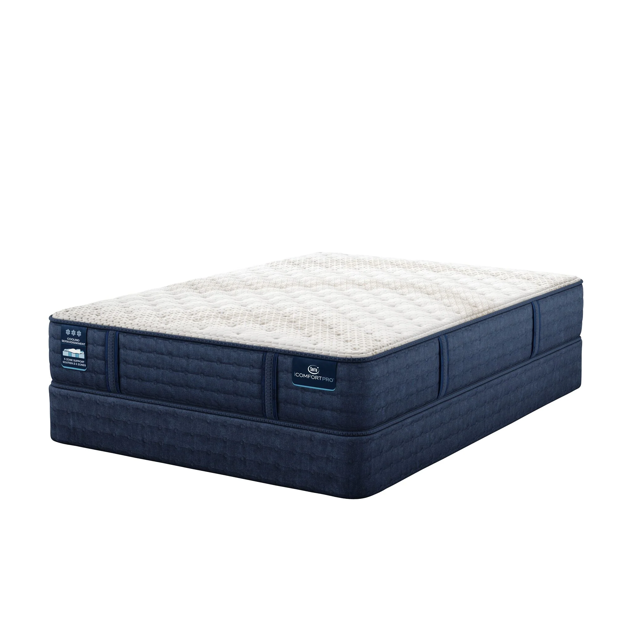 Serta iComfort PRO Scotland Firm Queen Mattress and Split Boxspring Set
