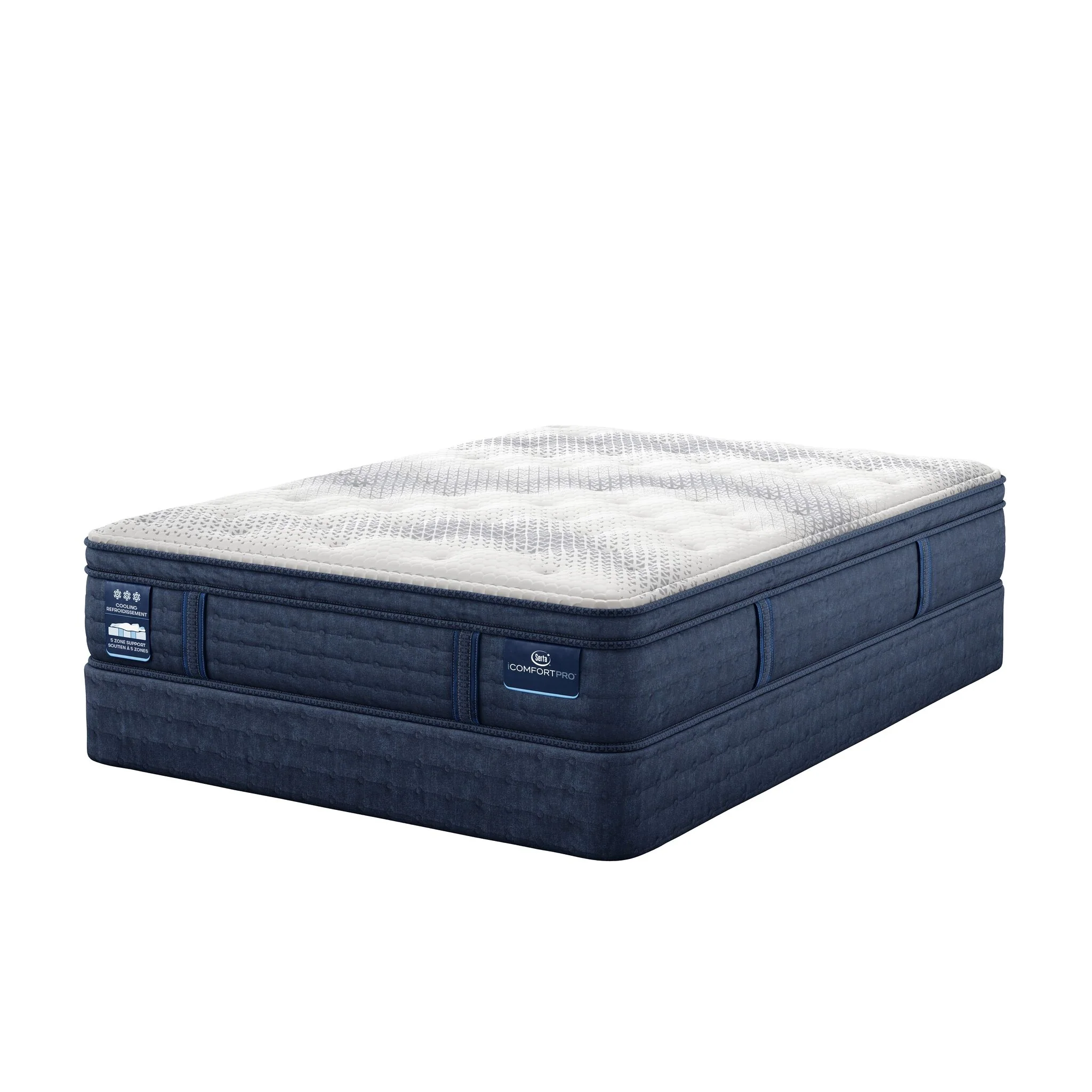 Serta iComfort PRO Whitby Plush King Mattress and Split Boxspring Set