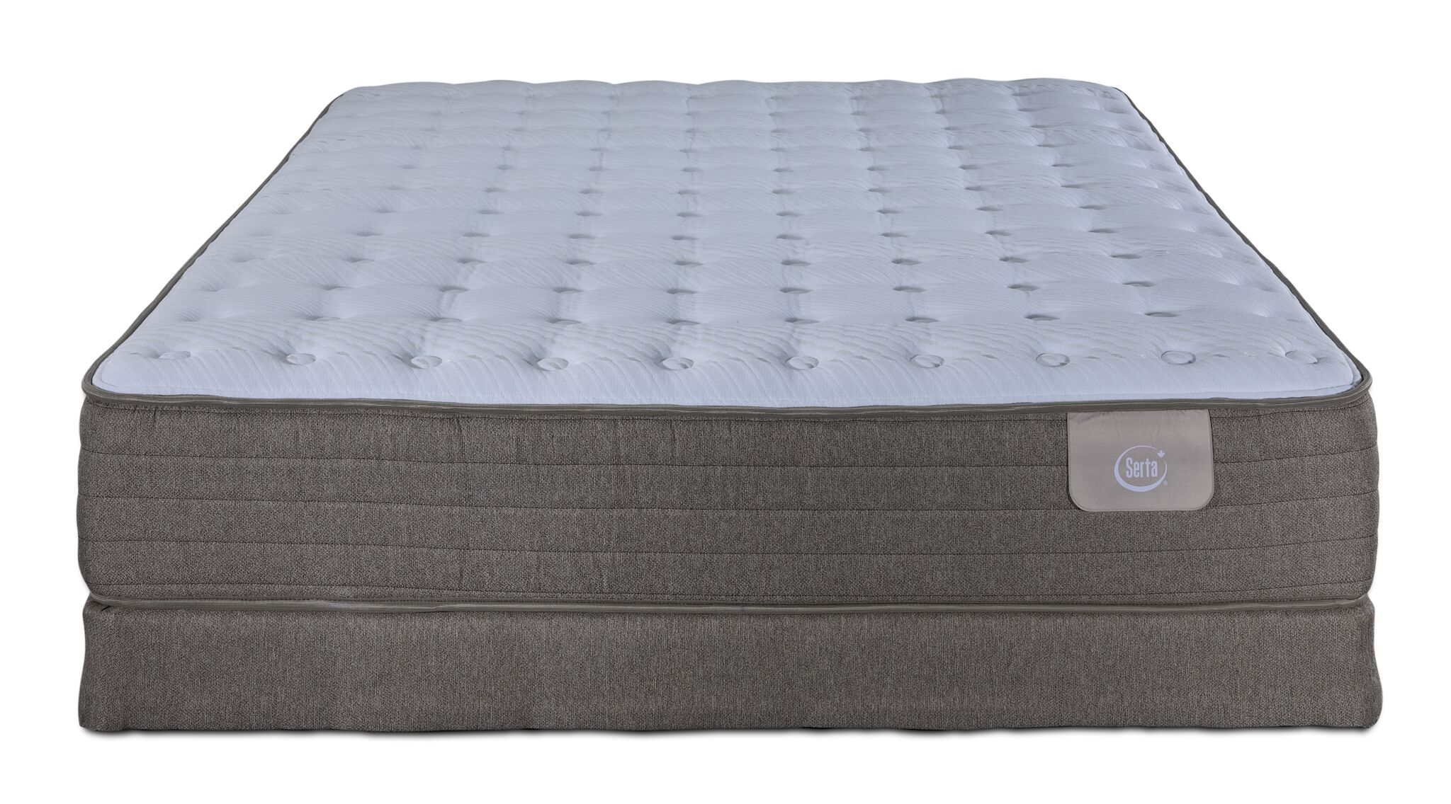 Serta® Panama Firm Queen Mattress and Low Profile Boxspring Set - Image 2