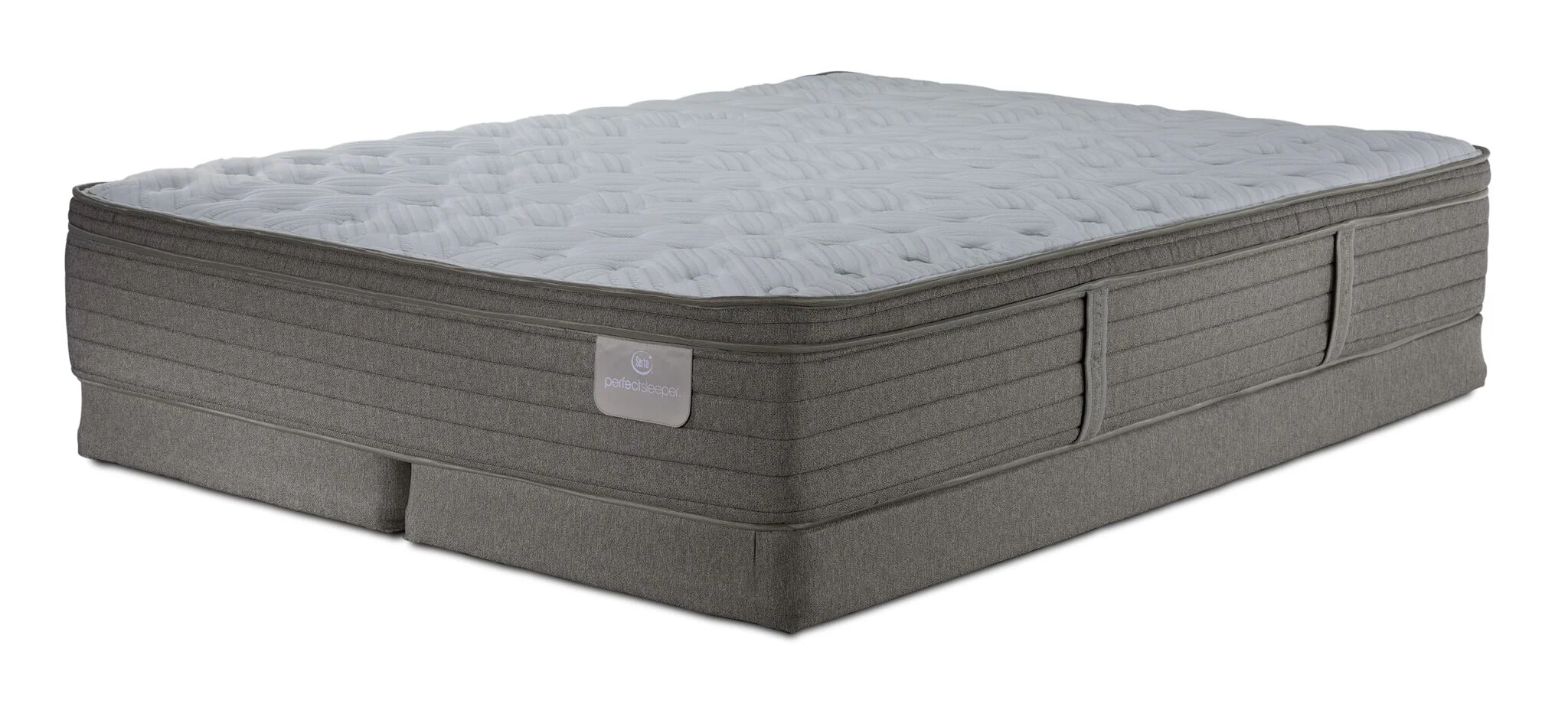 Serta® Perfect Sleeper Pacific Medium Eurotop King Mattress and Low Profile Split Boxspring Set