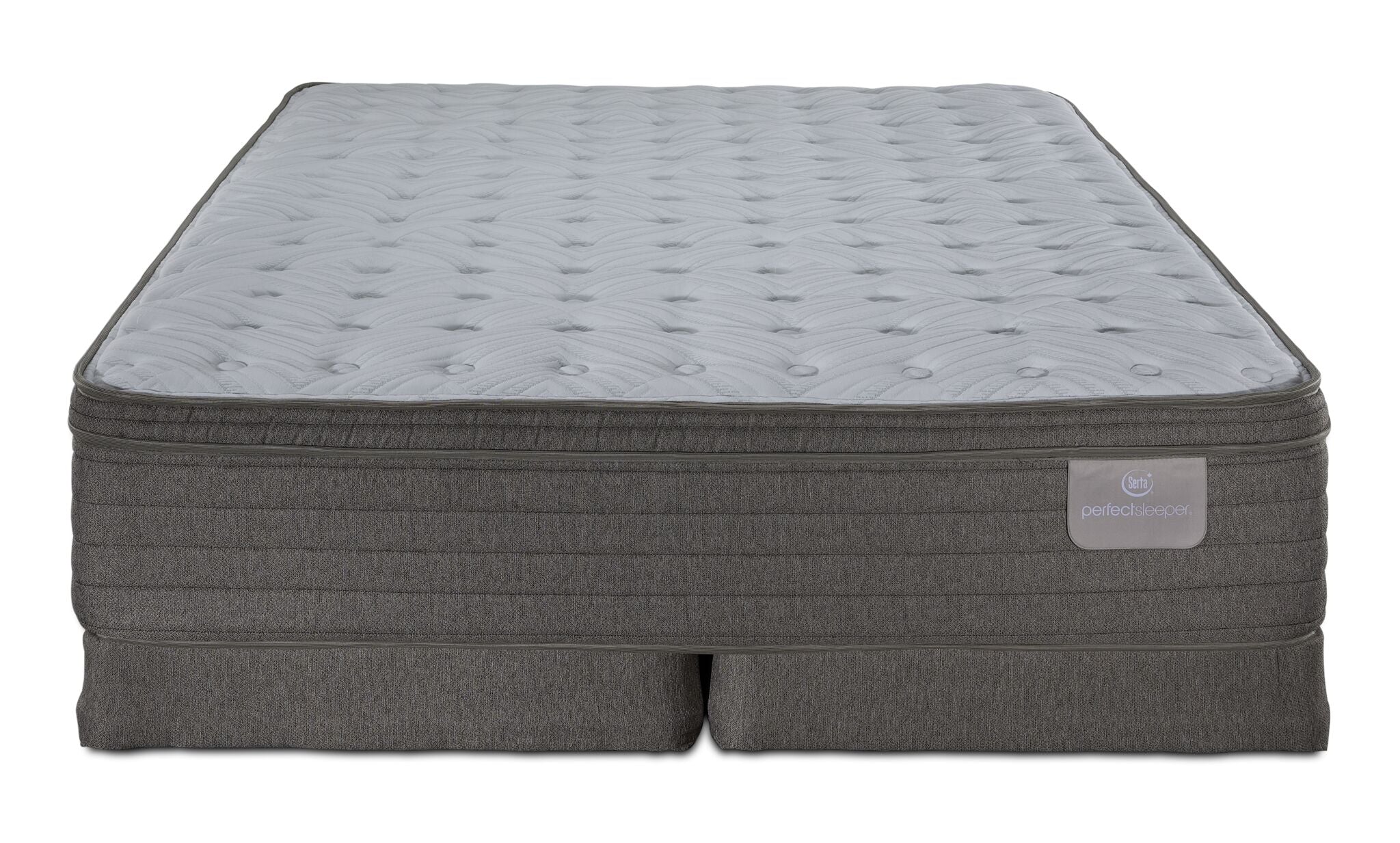Serta® Perfect Sleeper Pacific Medium Eurotop King Mattress and Low Profile Split Boxspring Set - Image 2