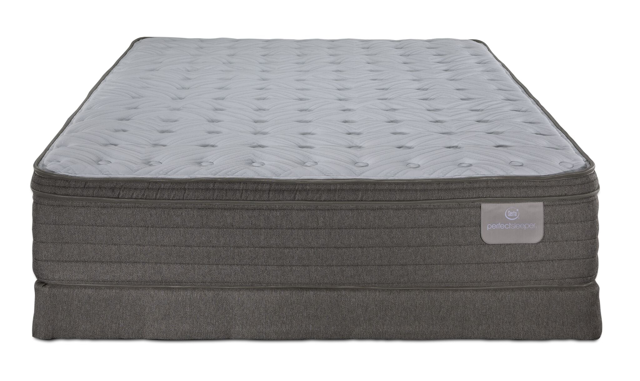 Serta® Perfect Sleeper Pacific Medium Eurotop Twin Mattress and Low Profile Boxspring Set - Image 2