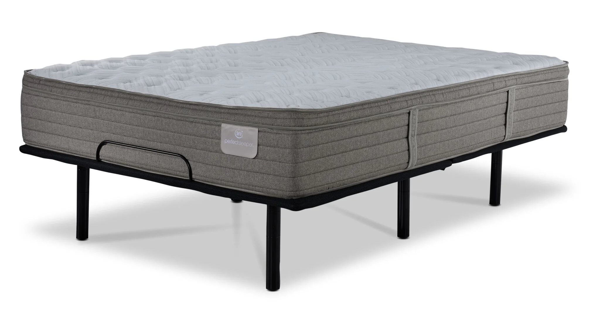 Serta® Perfect Sleeper Pacific Medium Eurotop Twin XL Mattress and L2 Pro Motion Adjustable Base - Image 2