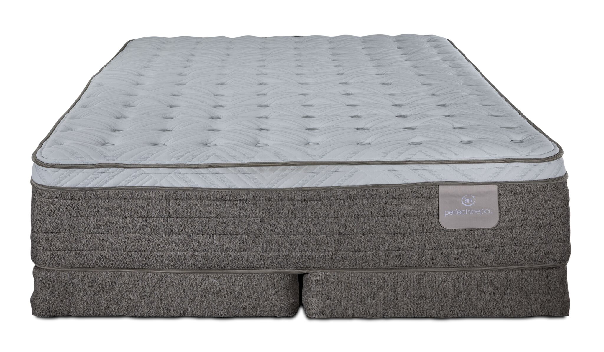 Serta® Perfect Sleeper Provence Firm Eurotop Queen Mattress and Low Profile Split Boxspring Set - Image 2