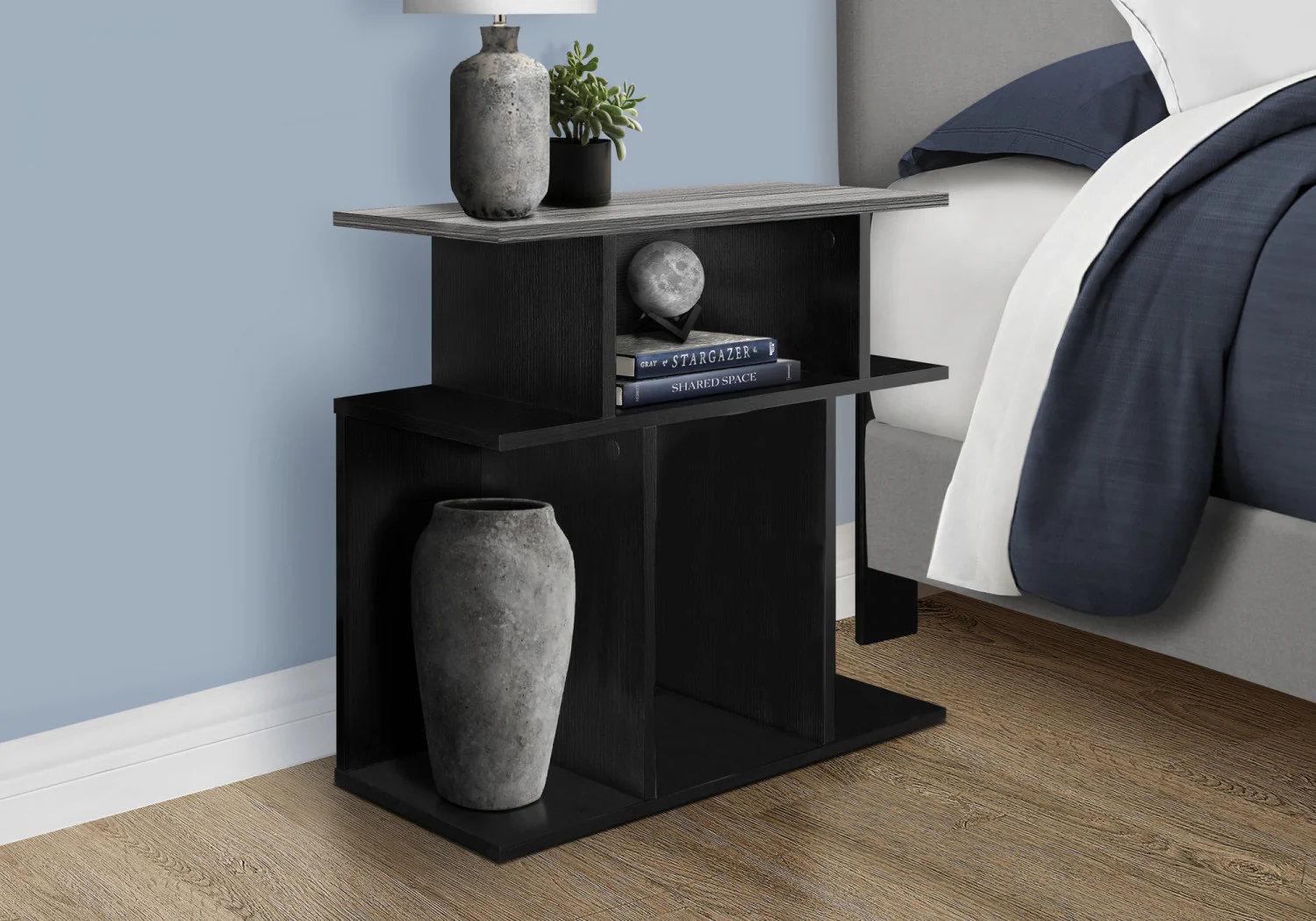 Seville Side Table - Black/Grey - Image 6