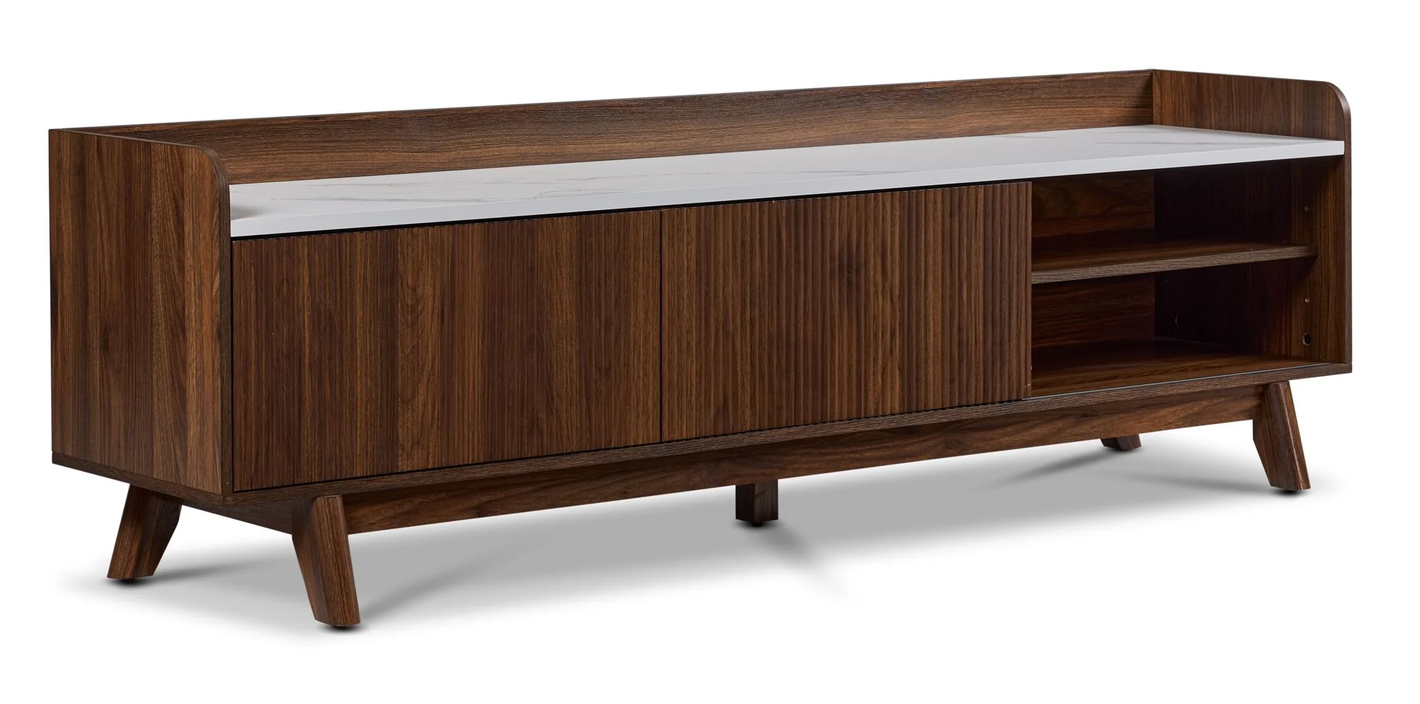 Sevyn 70" TV Stand - Walnut Brown - Image 3