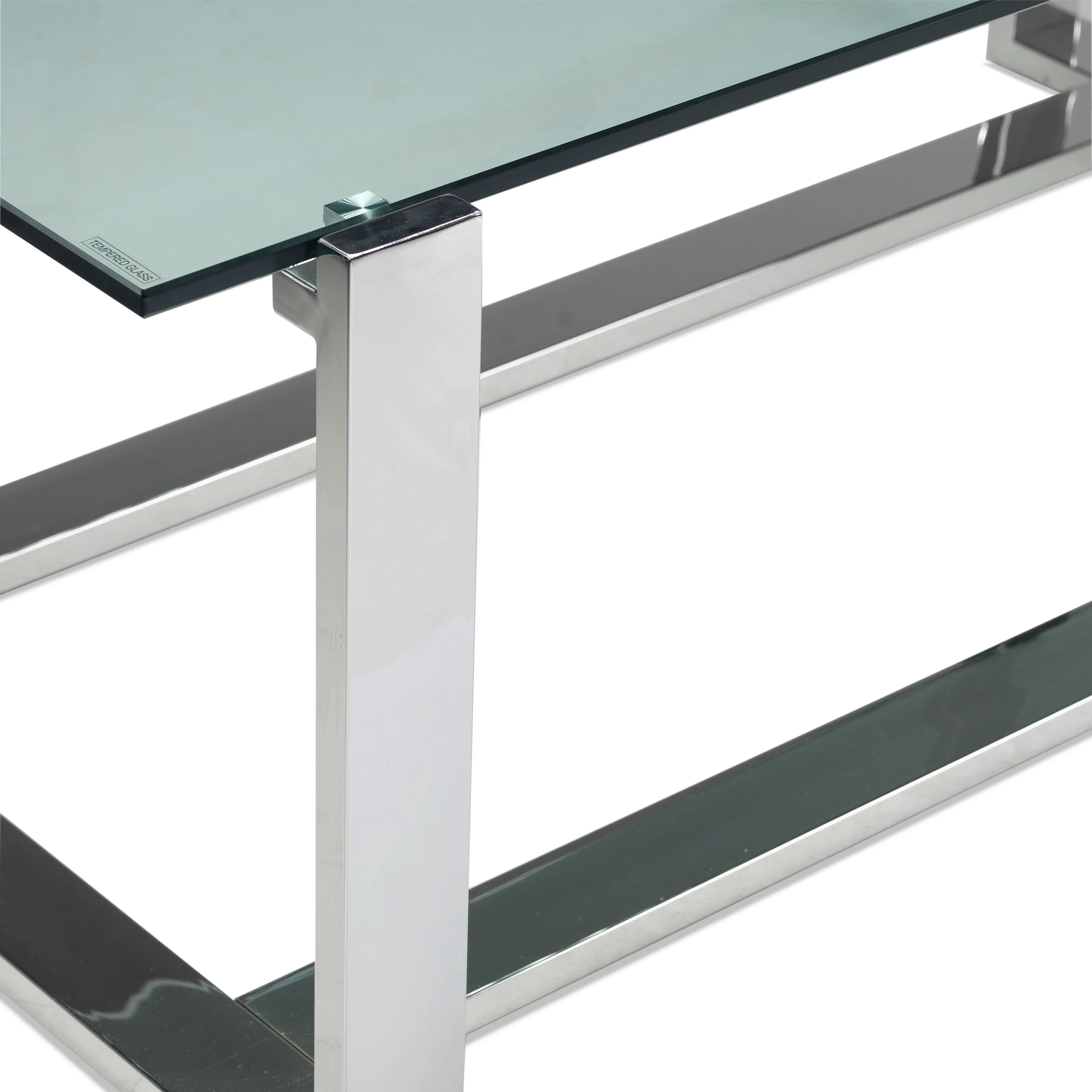 Sidney Coffee Table - Stainless Steel and Glass - Image 3