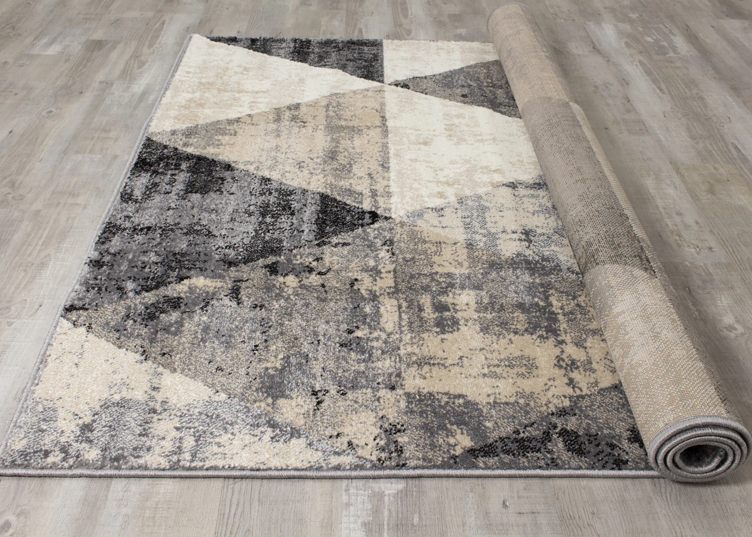 Siecle Triangle Shapes Area Rug - 5' X 8' - Cream/Beige - Image 7