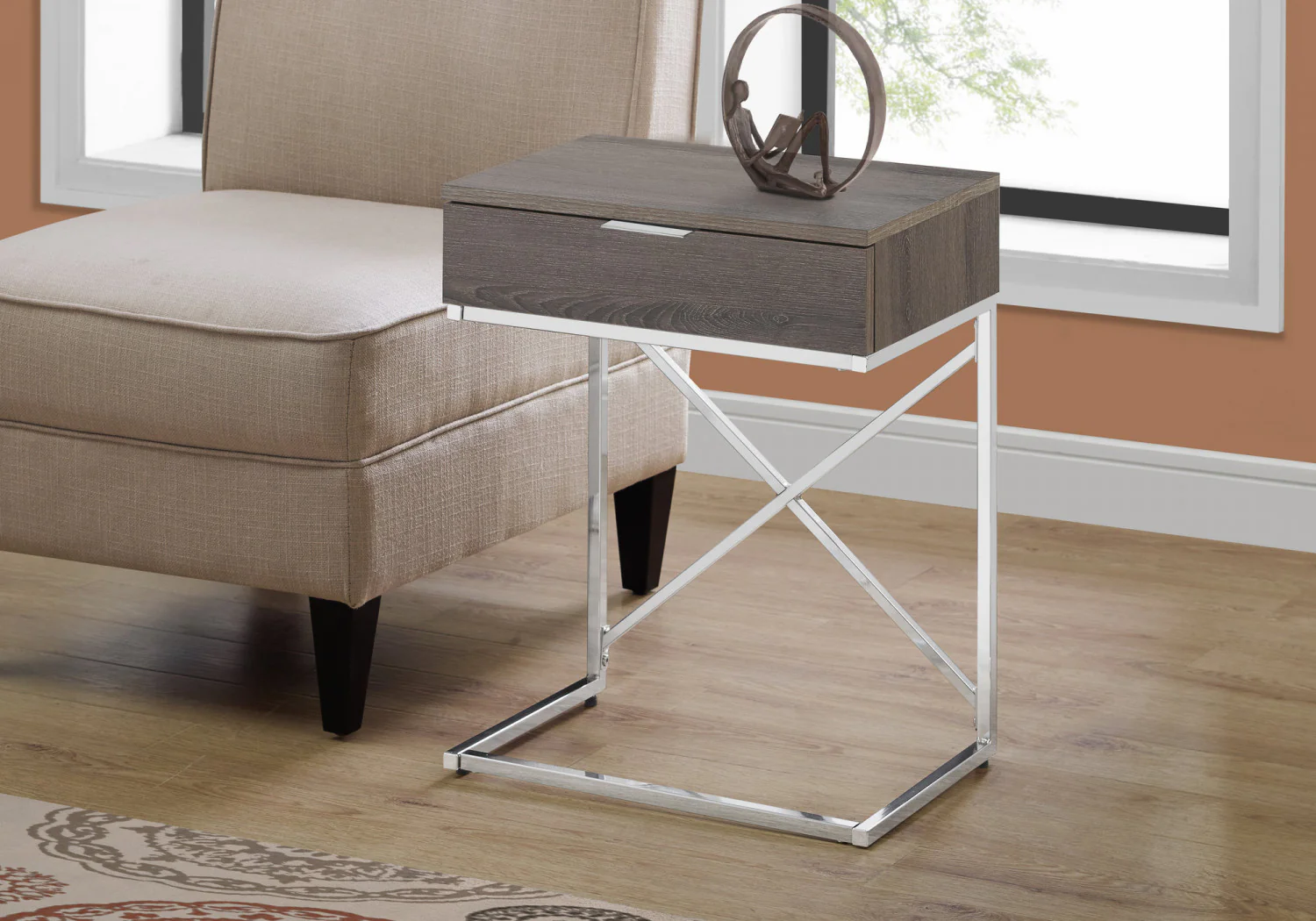 Sienna Side Table - Taupe - Image 2