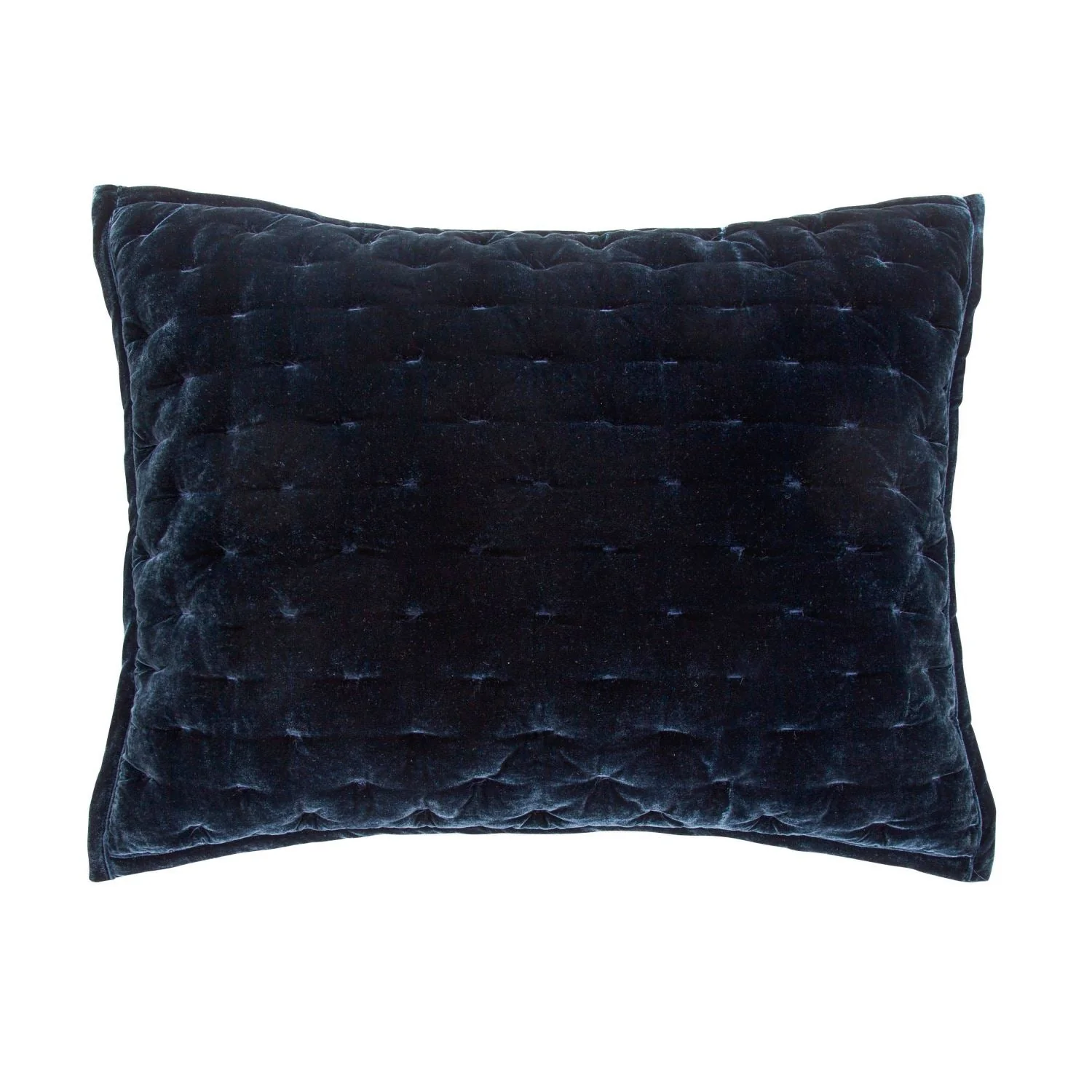 Sierpnia 3-Piece Silk Look Velvet King Quilt Set - Midnight Blue - Image 2
