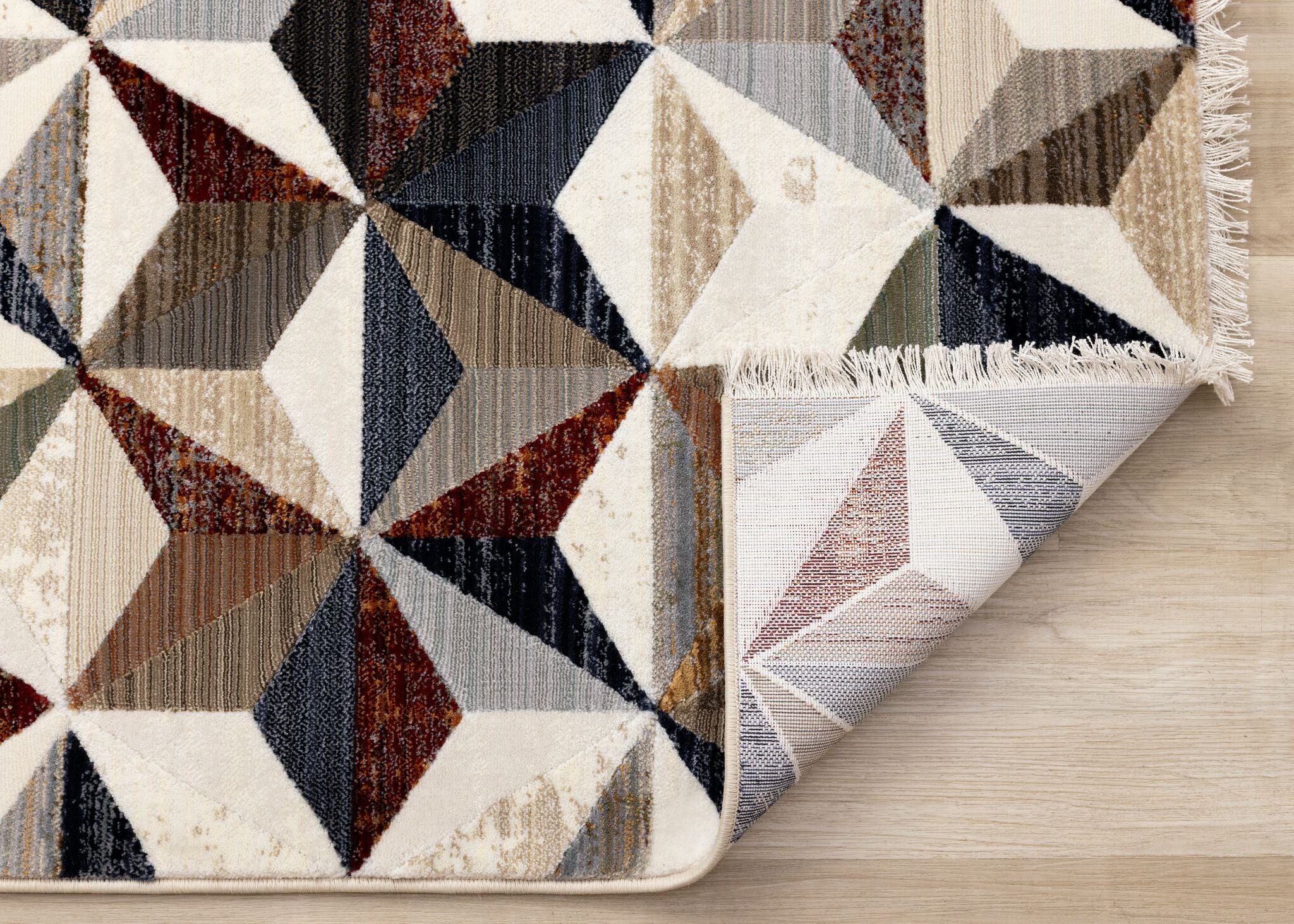 Sierra Prism 5'3" x 7'10" Geometric Star Area Rug - Cream - Image 5