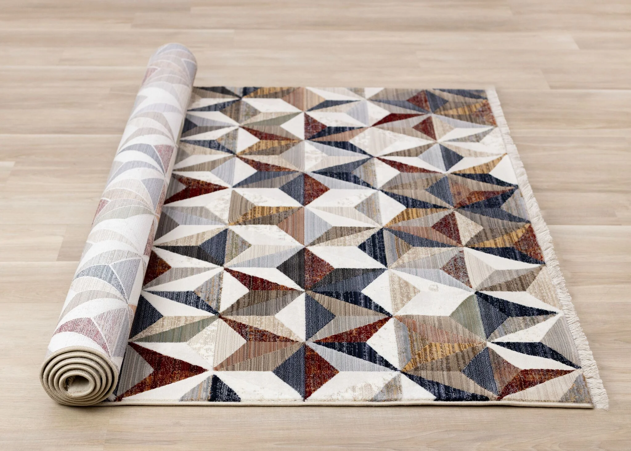 Sierra Prism 5'3" x 7'10" Geometric Star Area Rug - Cream - Image 9