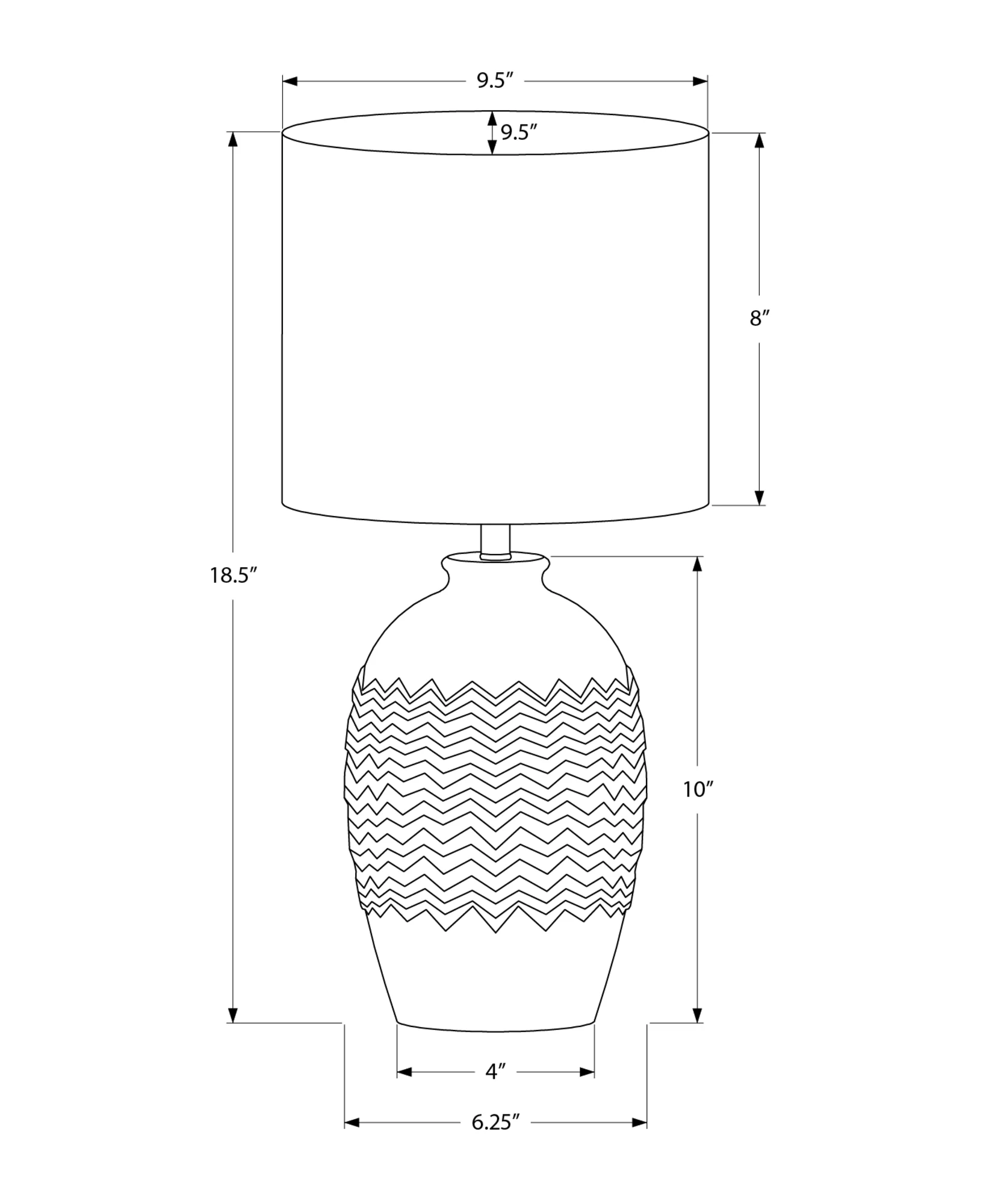 Silque Table Lamp - Ivory - Image 3