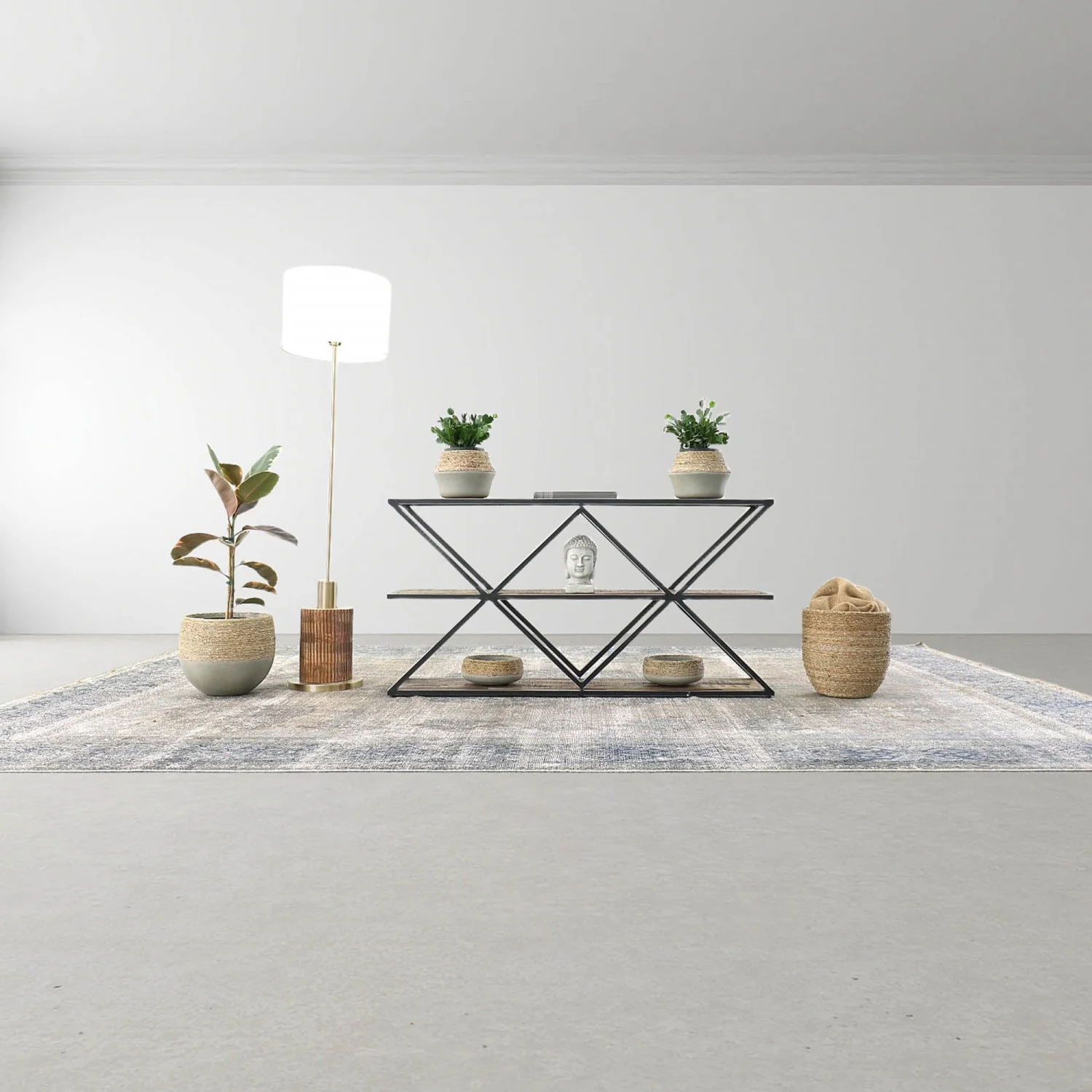 Silvane Contemporary Standing Lamp - Multi-Colour - Image 3