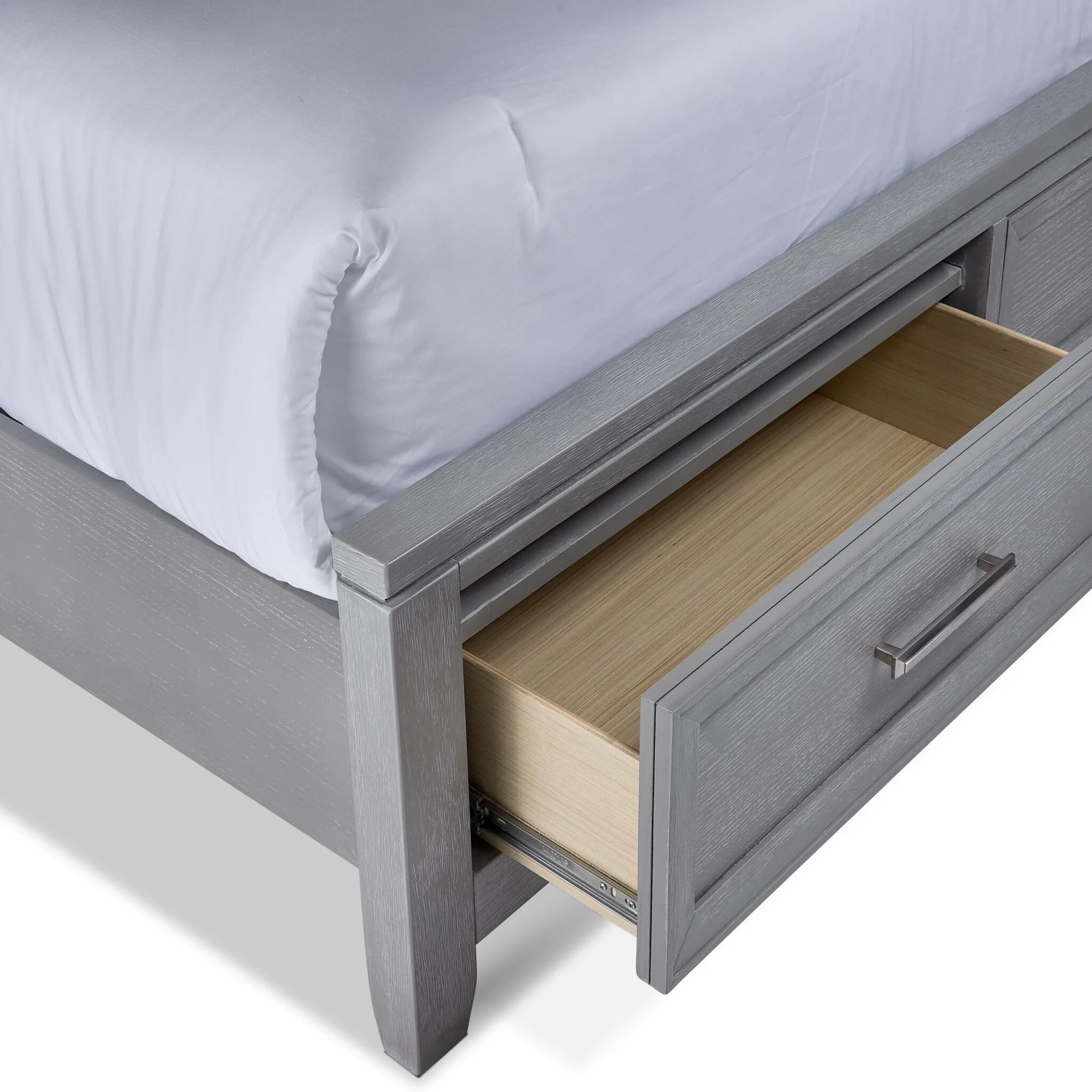 Silverstone 3-Piece Queen Storage Bed - Mist Grey - Image 4