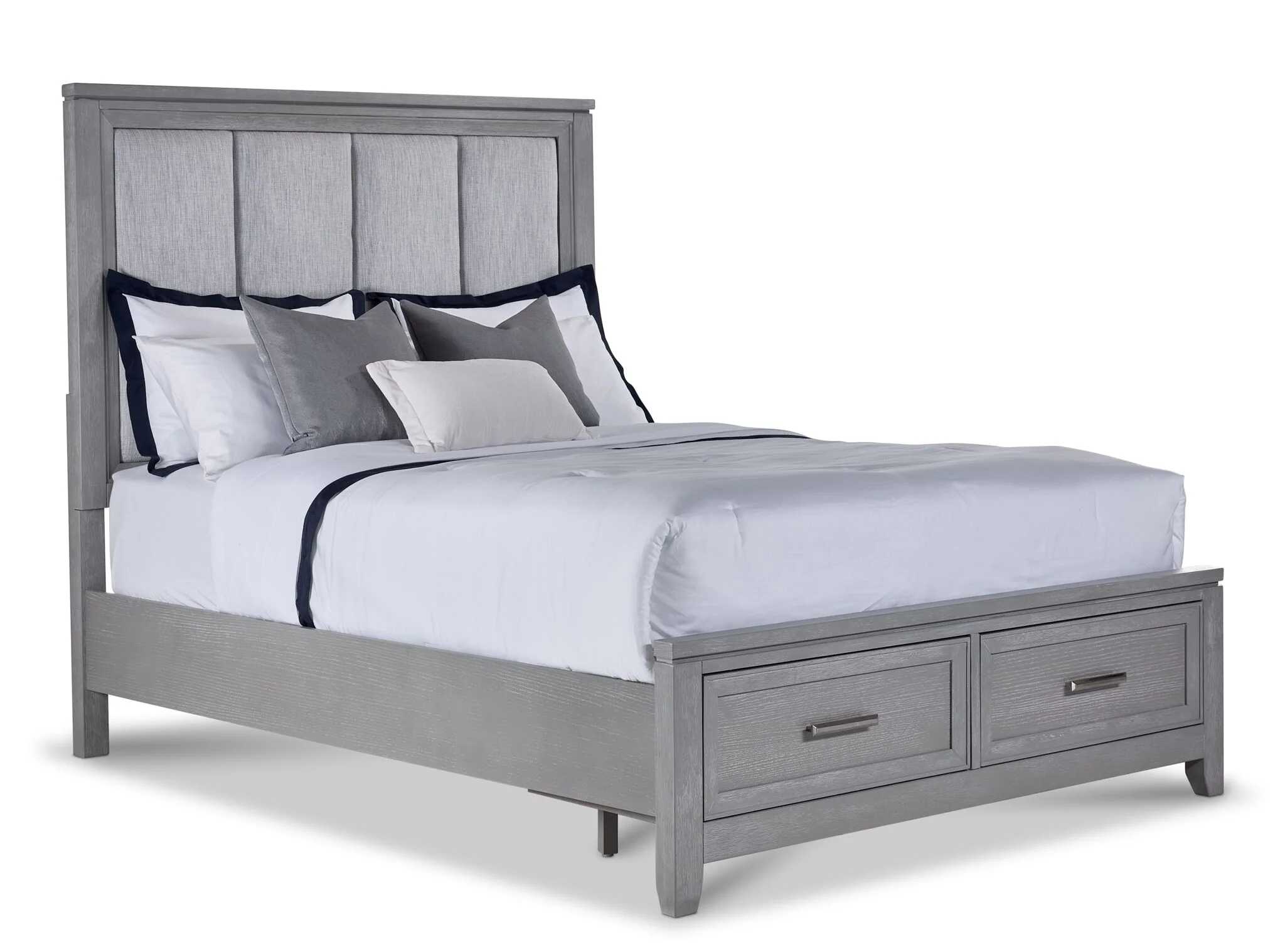 Silverstone 6 - Piece Queen Storage Bedroom Package - Mist Grey - Image 2
