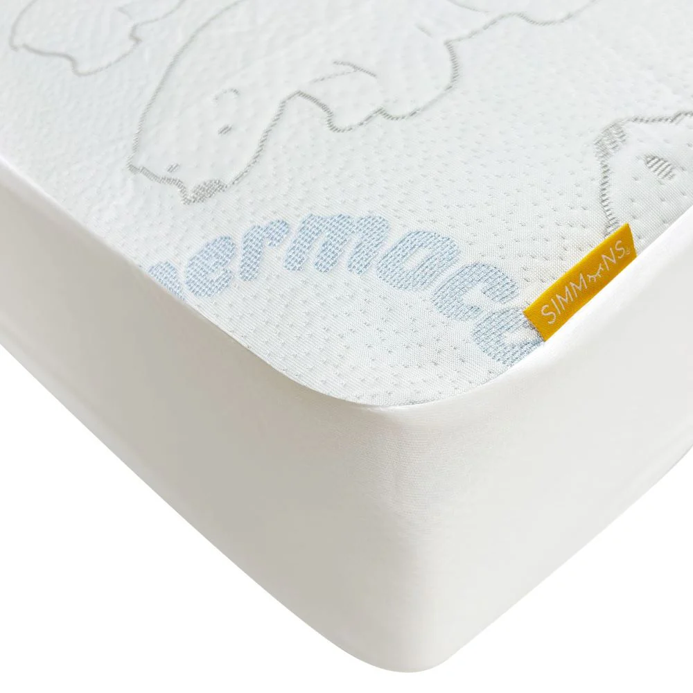 Simmons Oops Cool Tech Crib Mattress Protector - White - Image 2