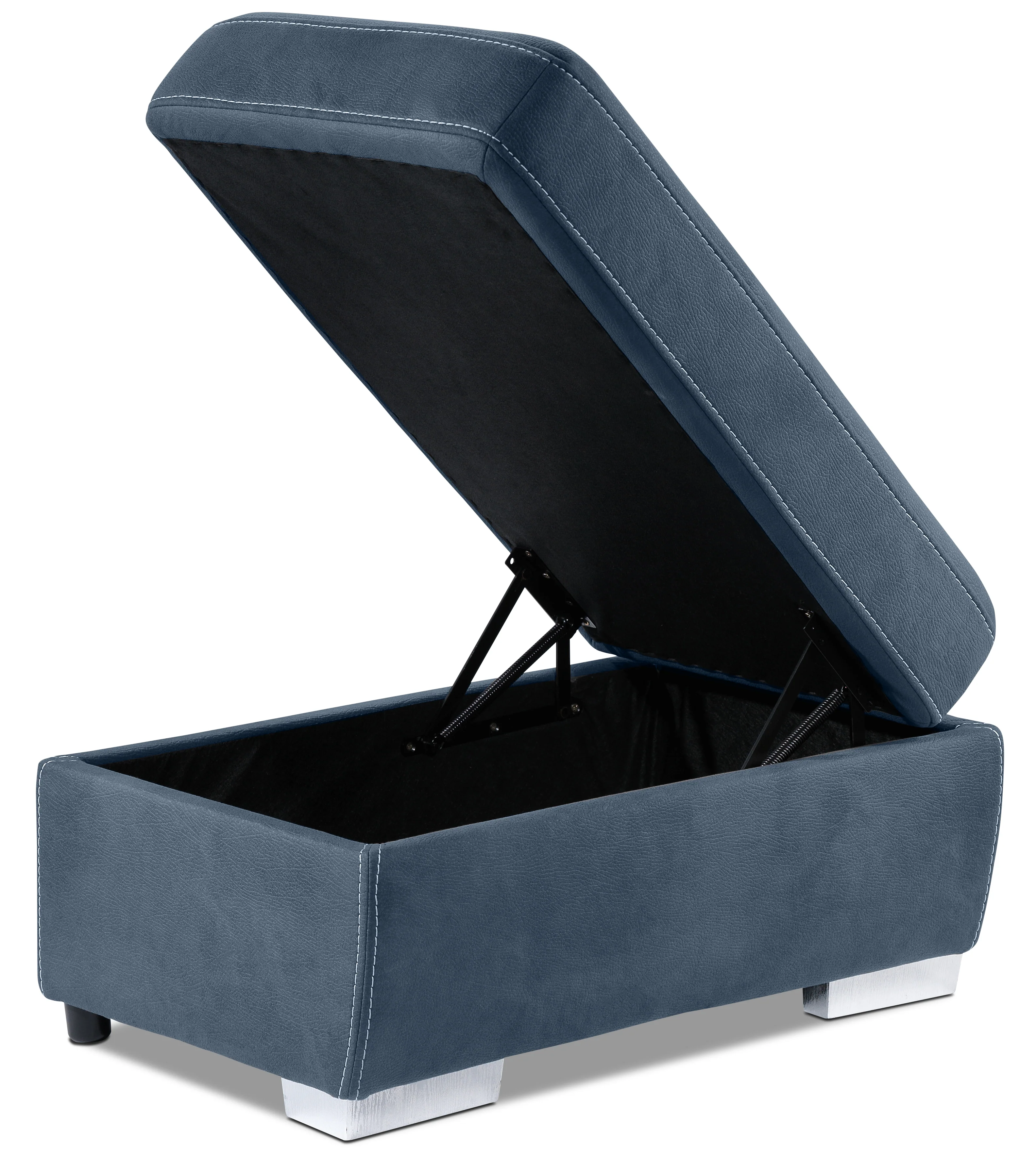 Simone 3-Piece Sectional with Left-Facing Pop-Up Bed - Blue - Image 9