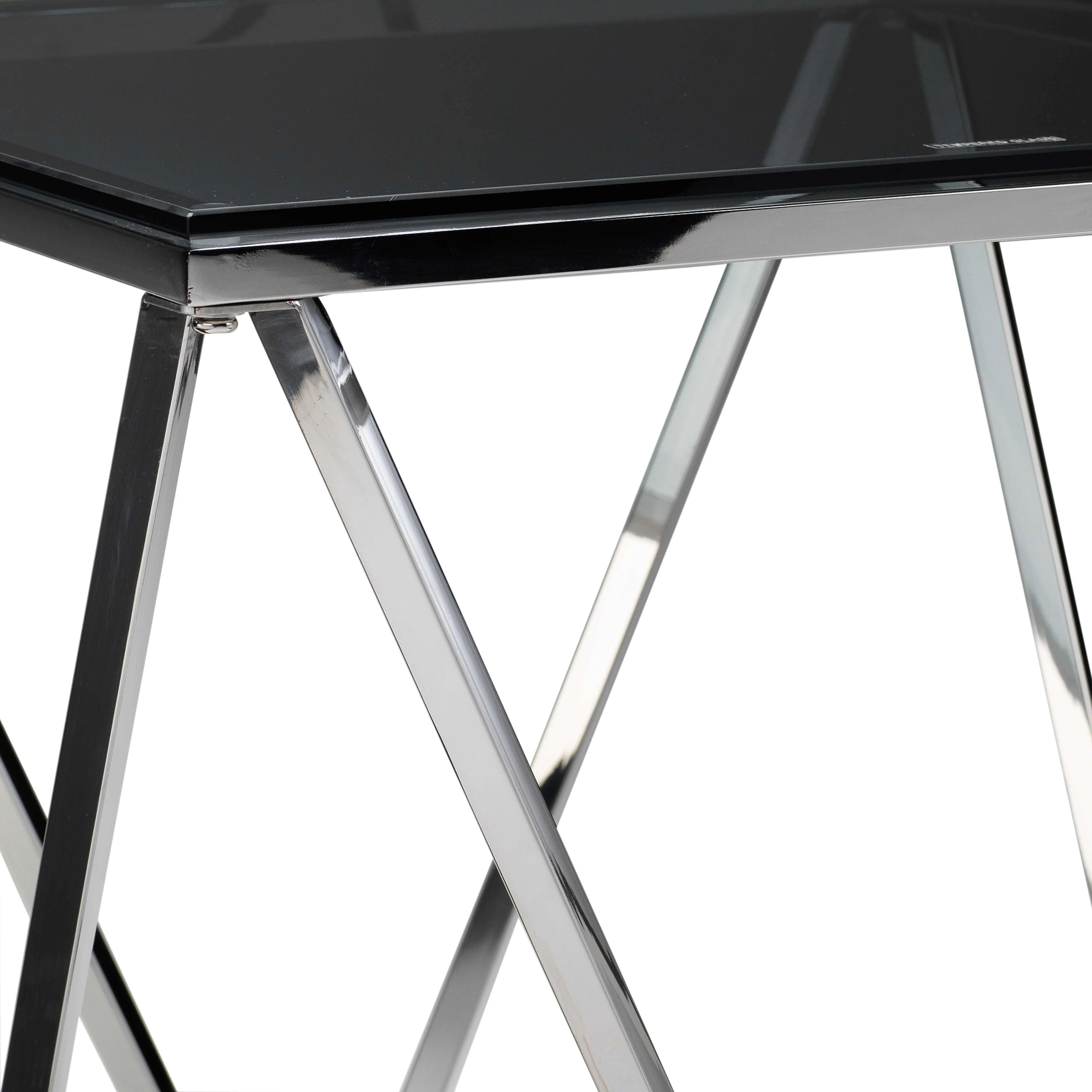 Skylar 31.5" Coffee Table - Silver and Black - Image 6