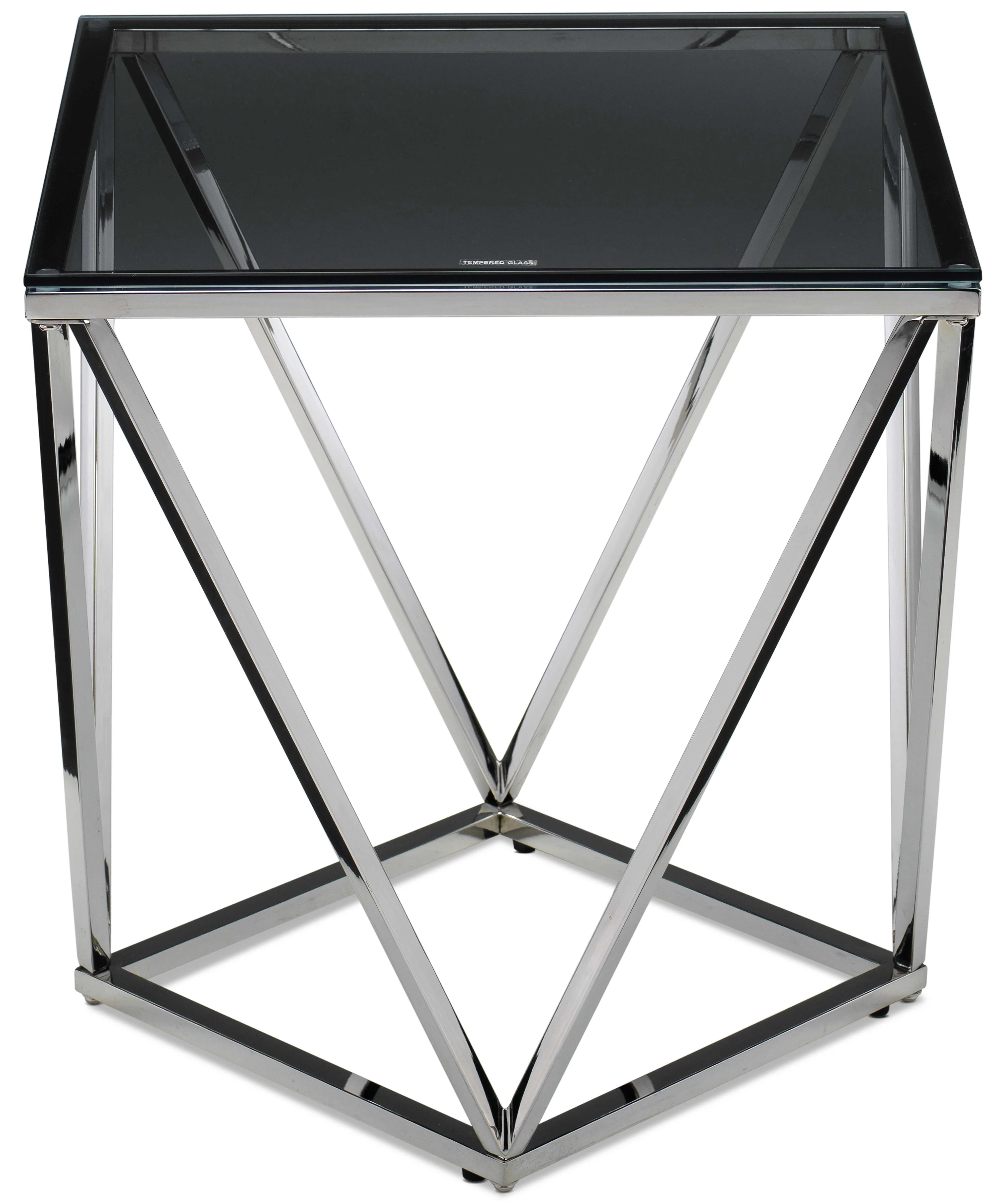 Skylar 19.75" End Table - Silver and Black - Image 3