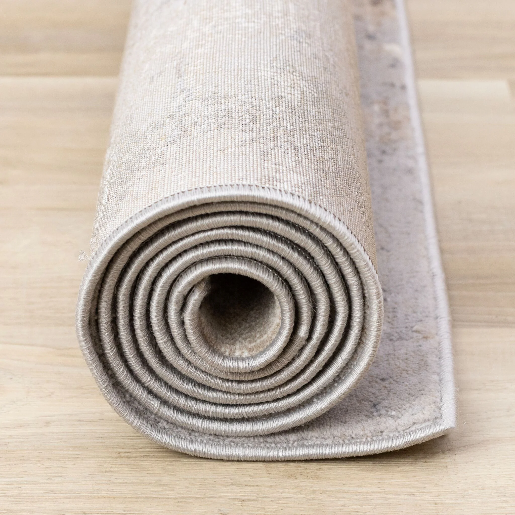 Smoky Terrain 6'7" x 9'6" Distressed Design Area Rug - Taupe, White, Brown - Image 9