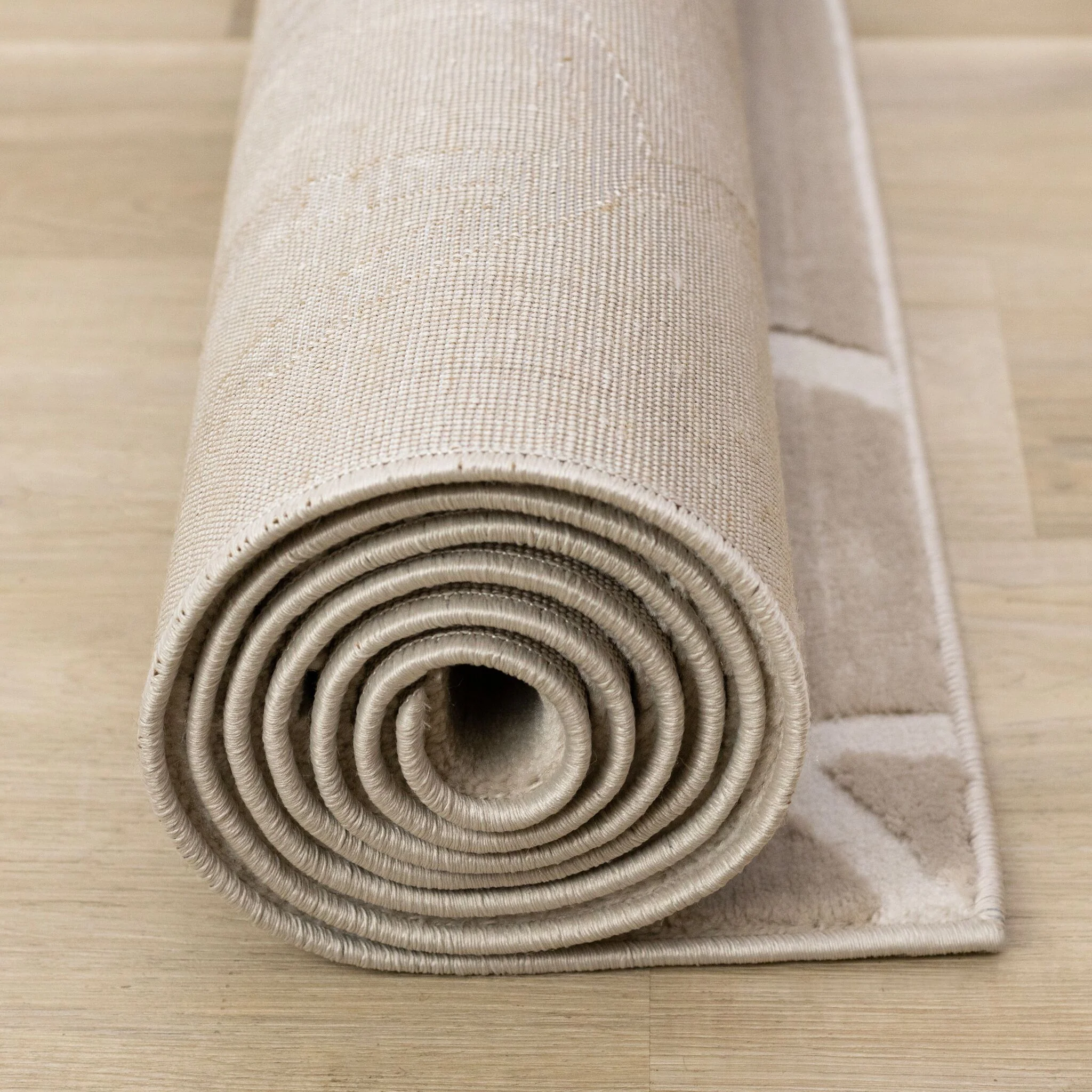 Soft Currents 7'10" x 10'6" Organic Line Design Area Rug - Beige, Cream - Image 10