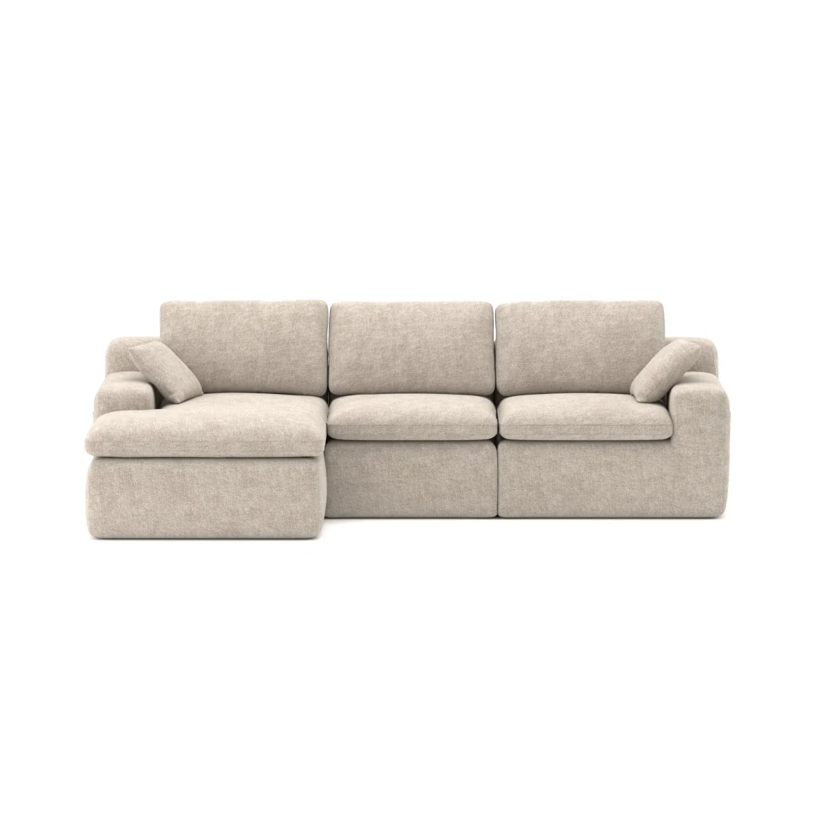 Soho All Foam Sectional - Beige - Image 3