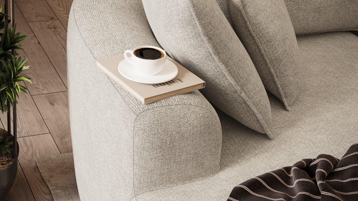 Soho All Foam Sectional - Beige - Image 8