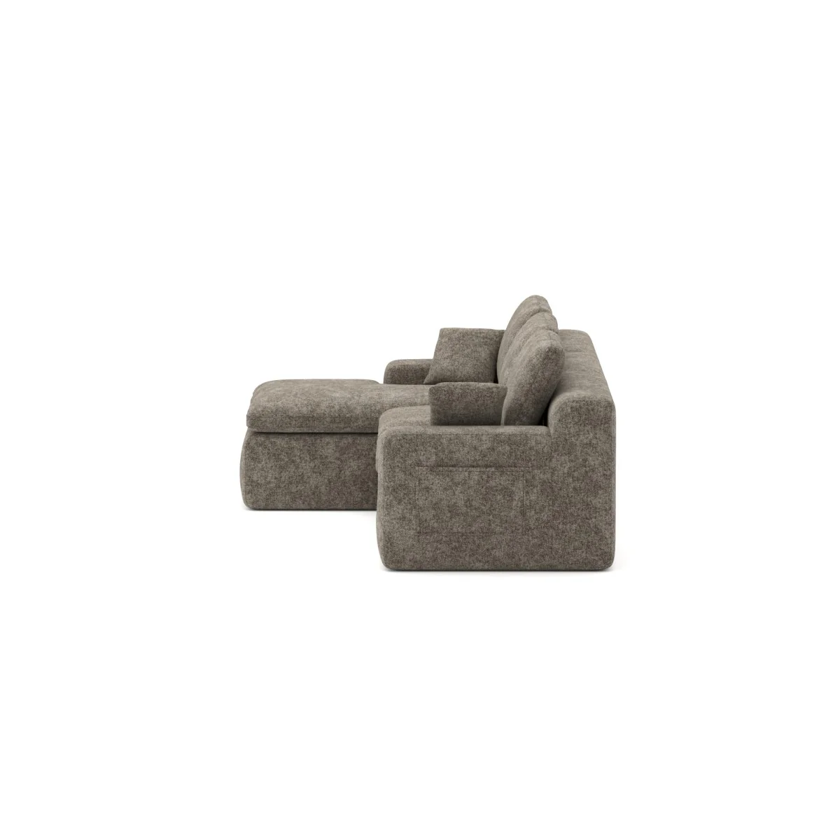 Soho All Foam Sectional - Brown - Image 3